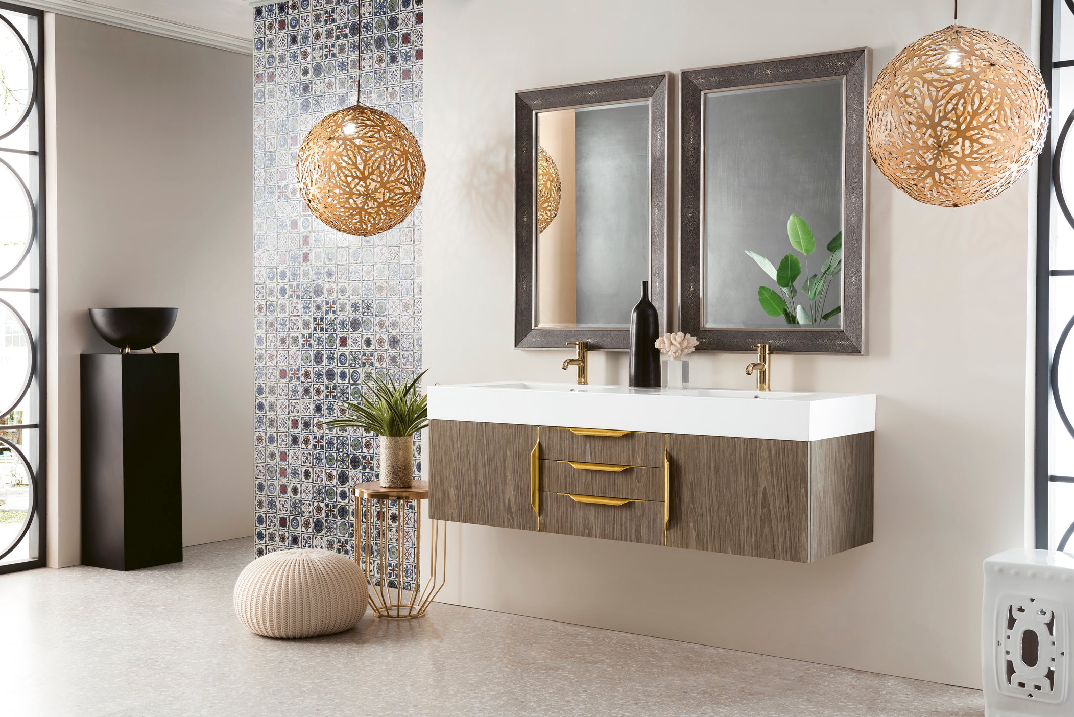 ash gray vanity