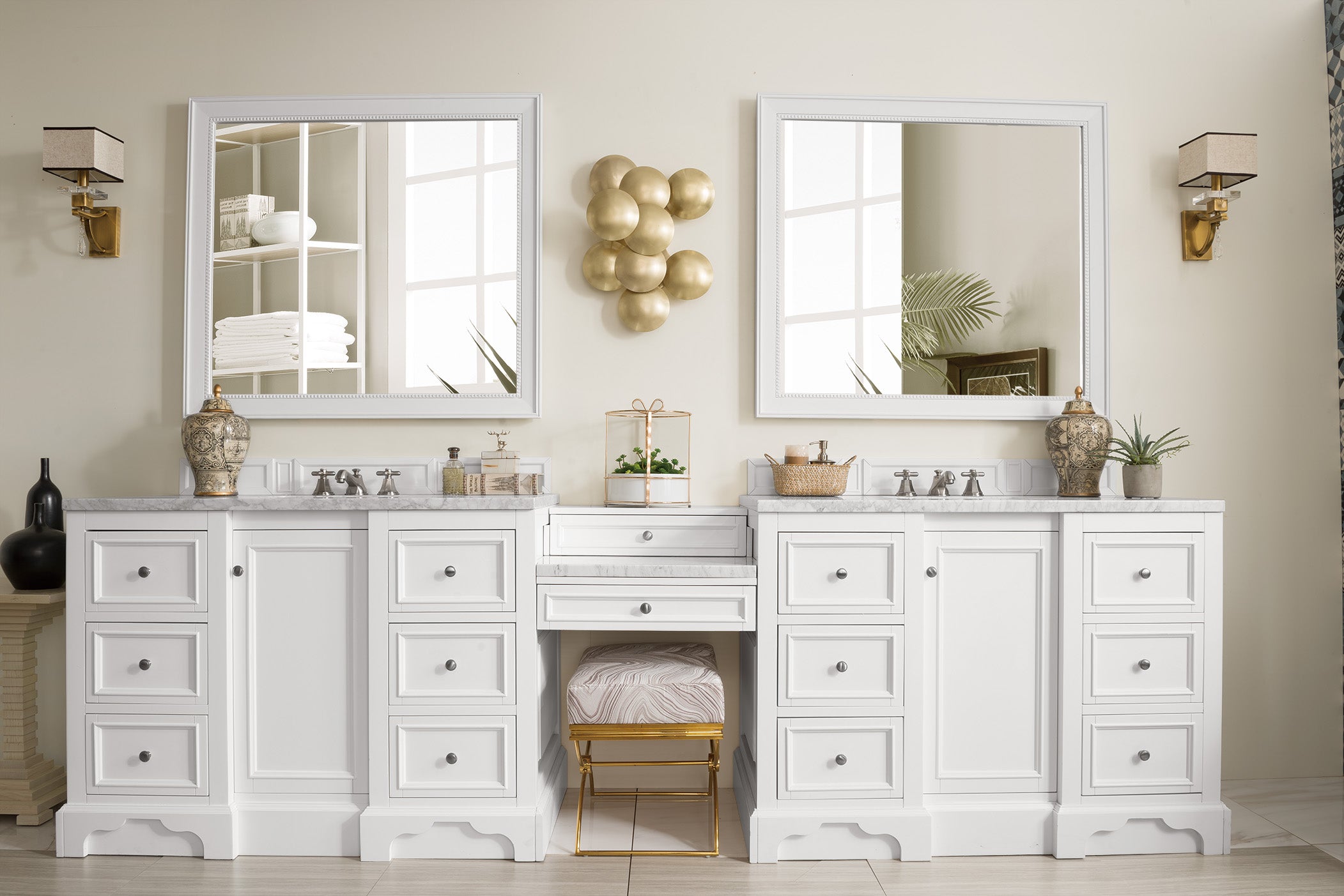 carrara marble top vanity