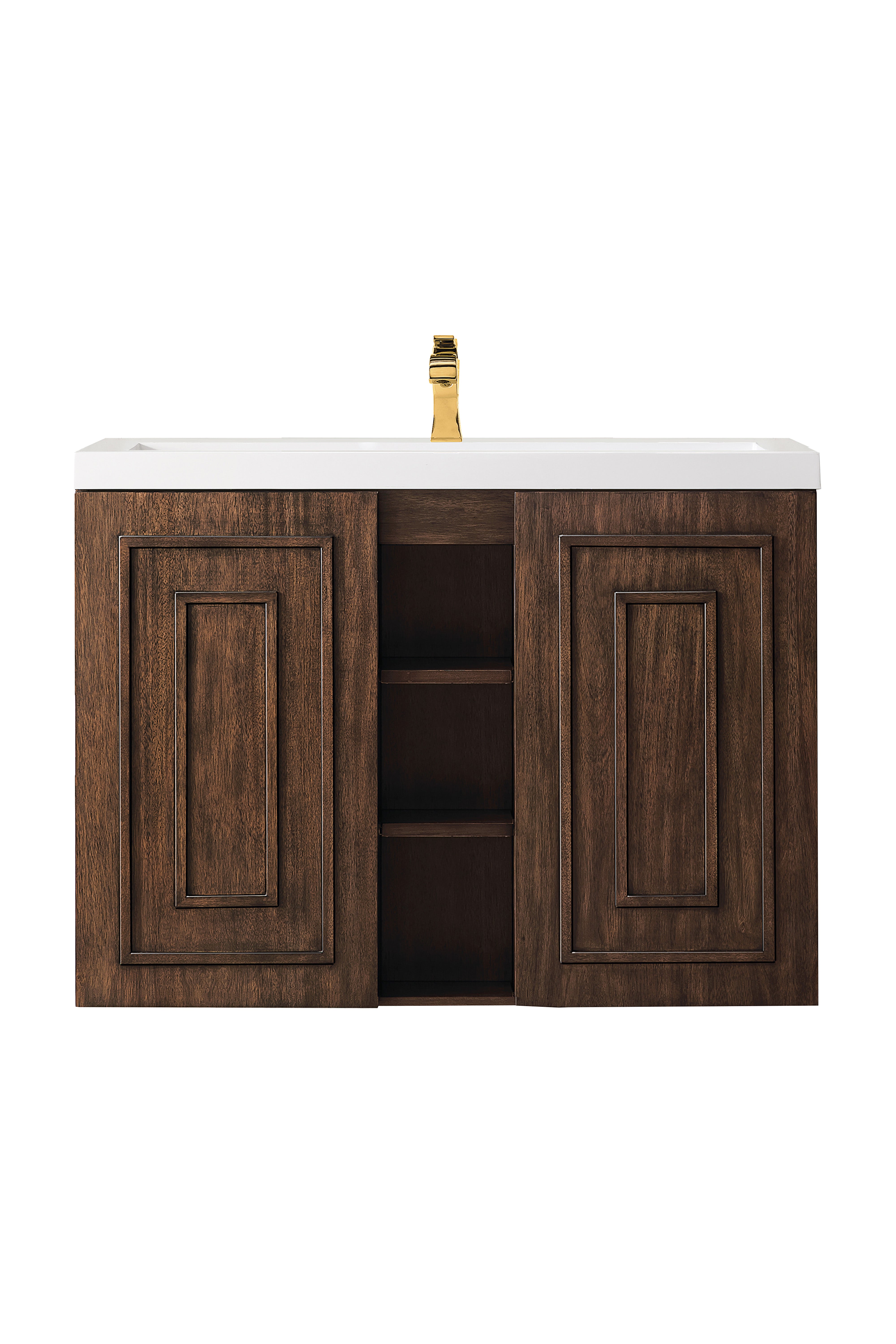 James Martin Vanities Alicante 39.5" Single Vanity With White Glossy Composite Stone Top
