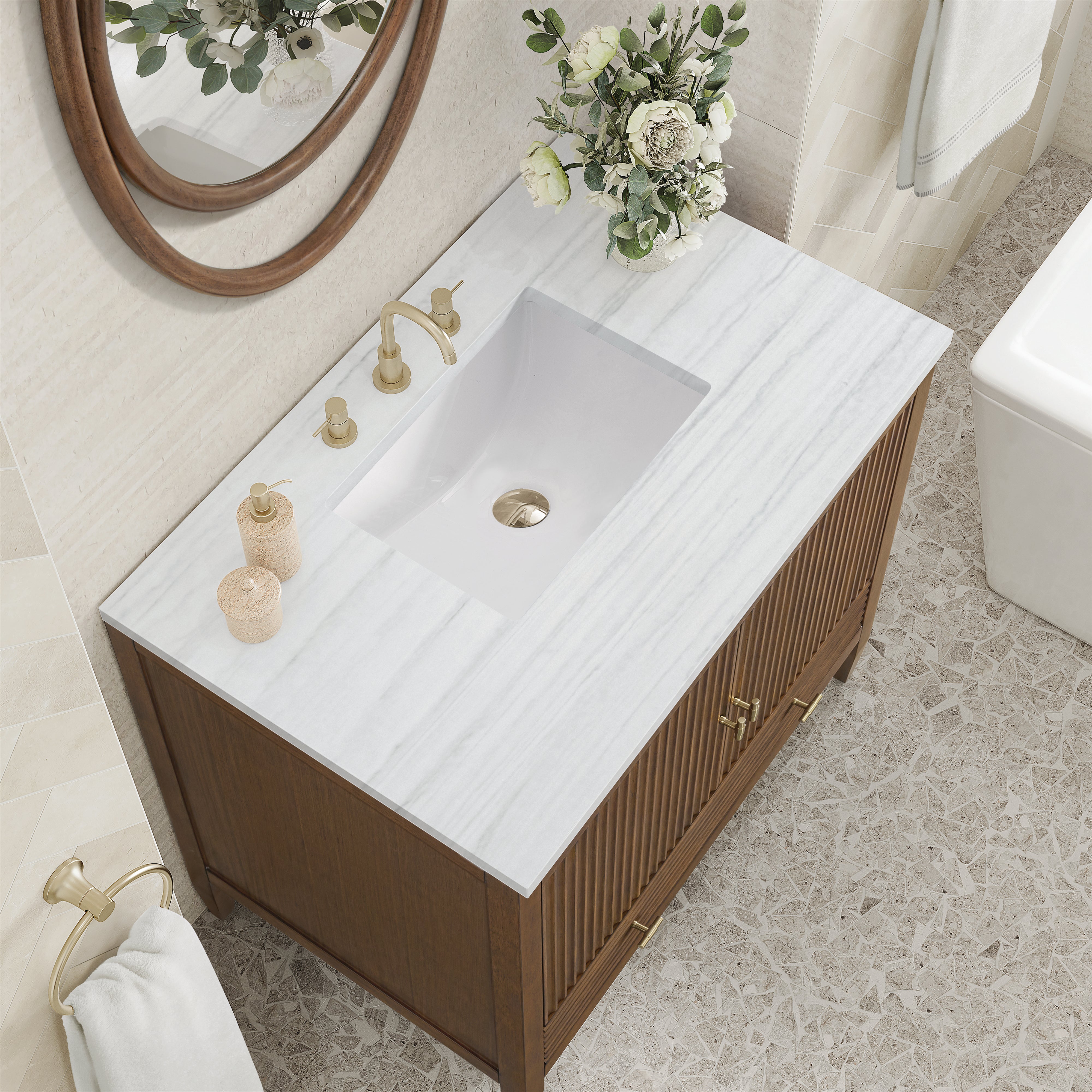 arctic fall solid surface top vanity