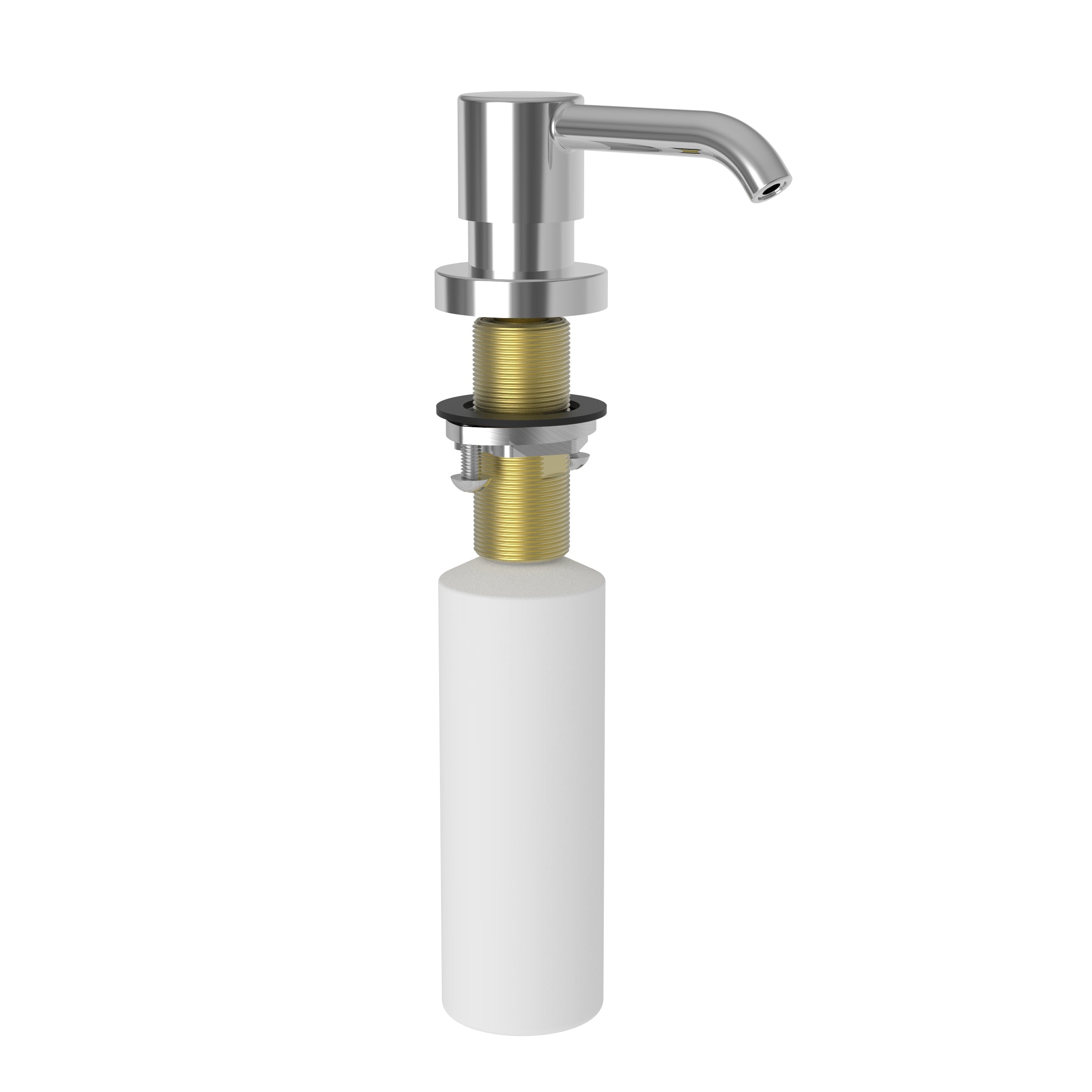 polished chrome soap dispenser