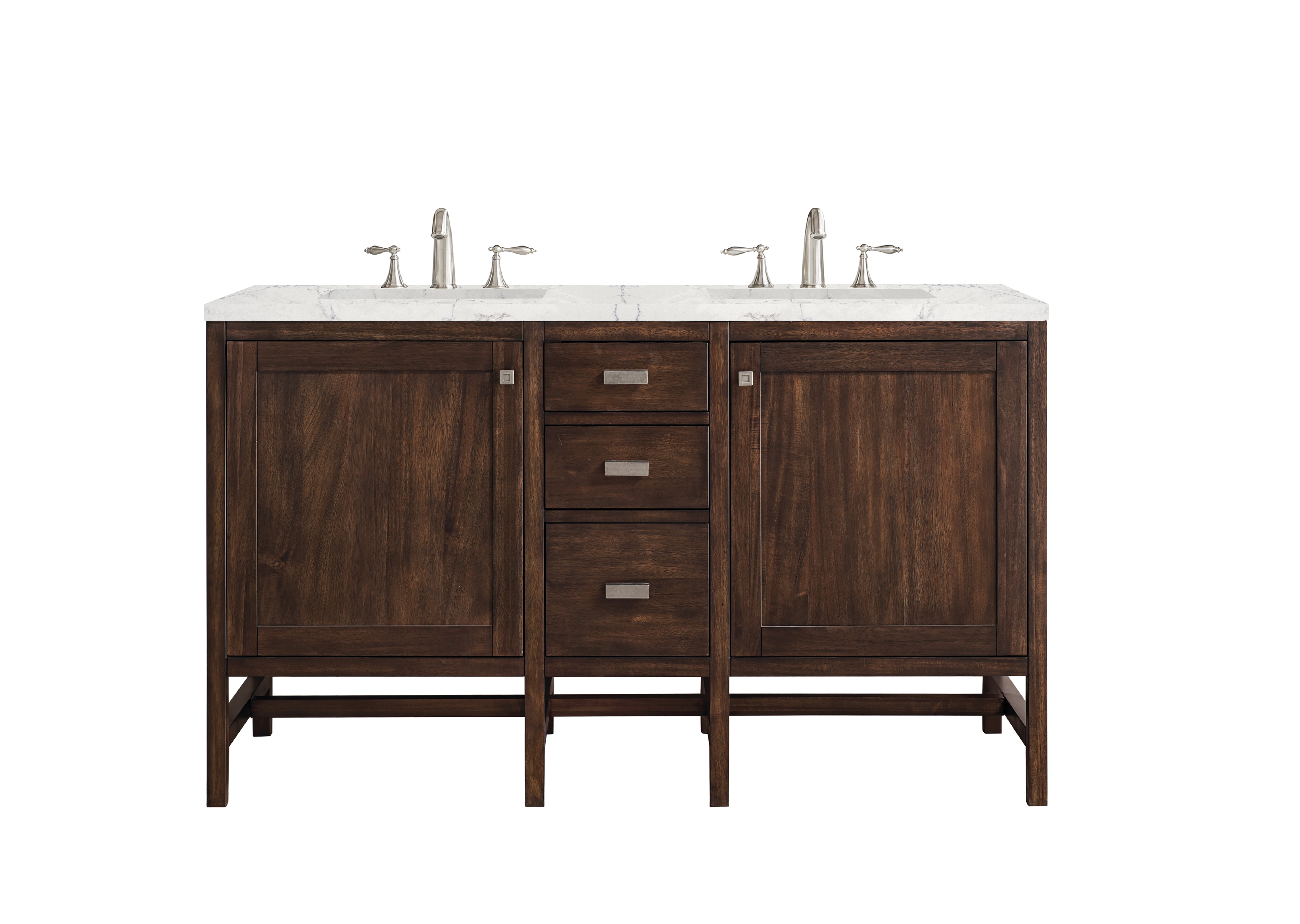 James Martin Vanities Addison 60" Double Vanity - Mid-Century Acacia
