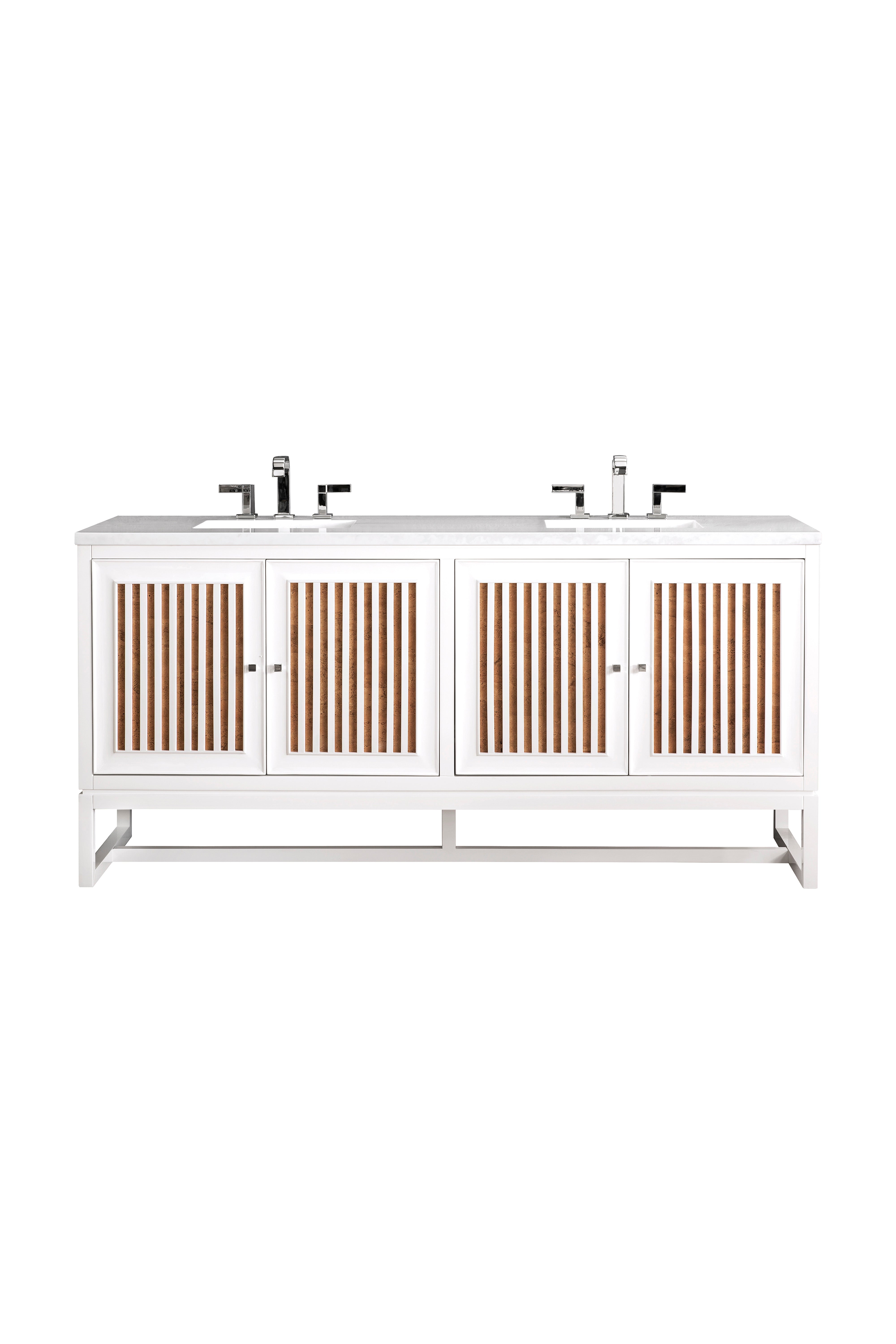 James Martin Vanities Athens 72" Double Vanity - Glossy White