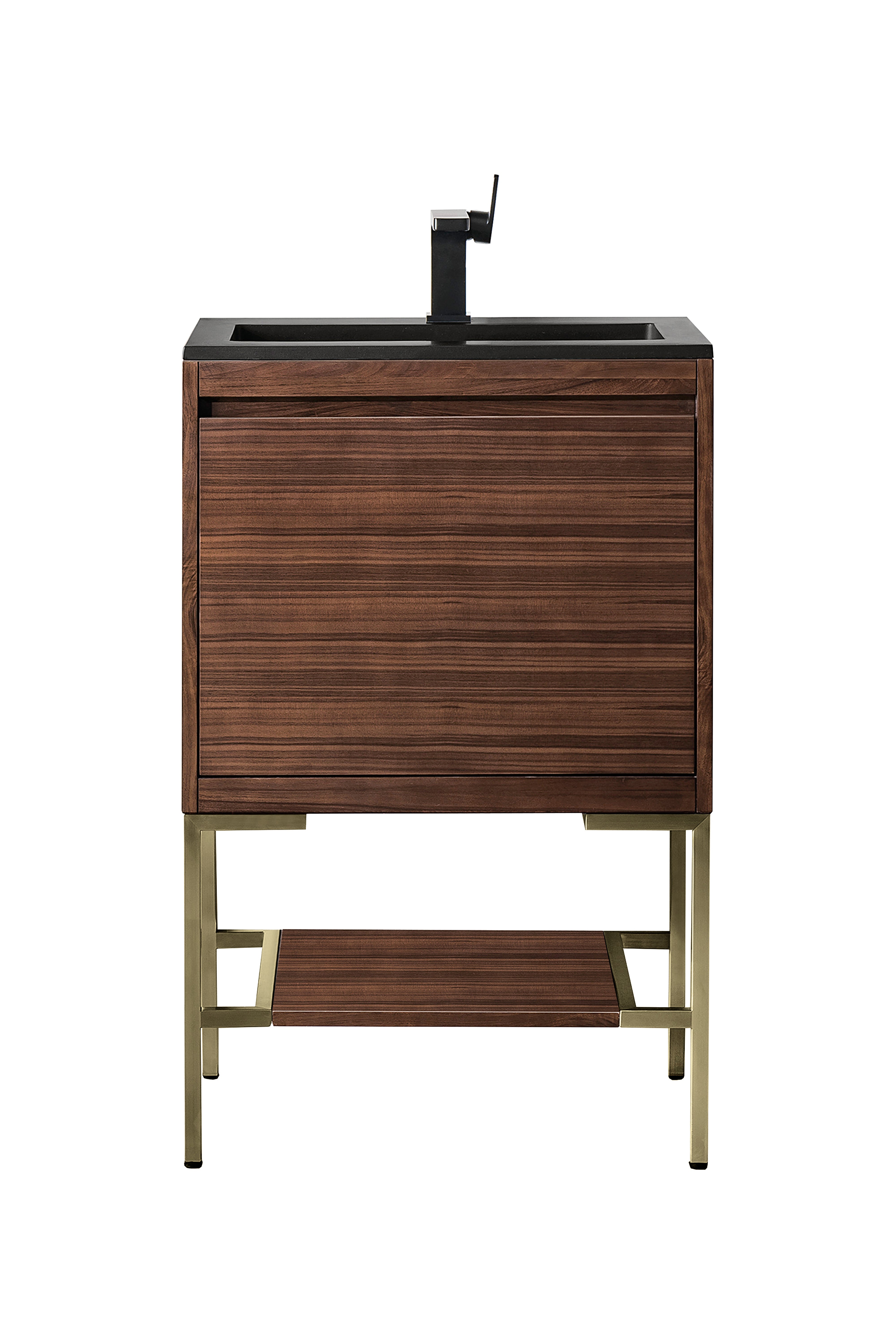 charcoal black composite stone top vanity