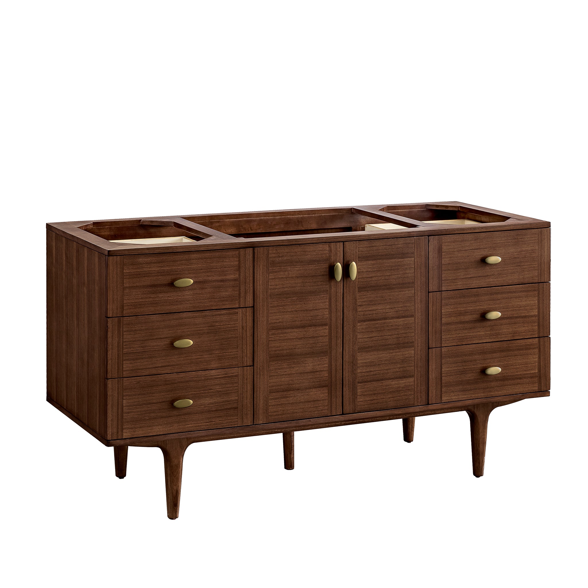 James Martin Vanities Amberly 60" Single Vanity - Mid-Century Walnut