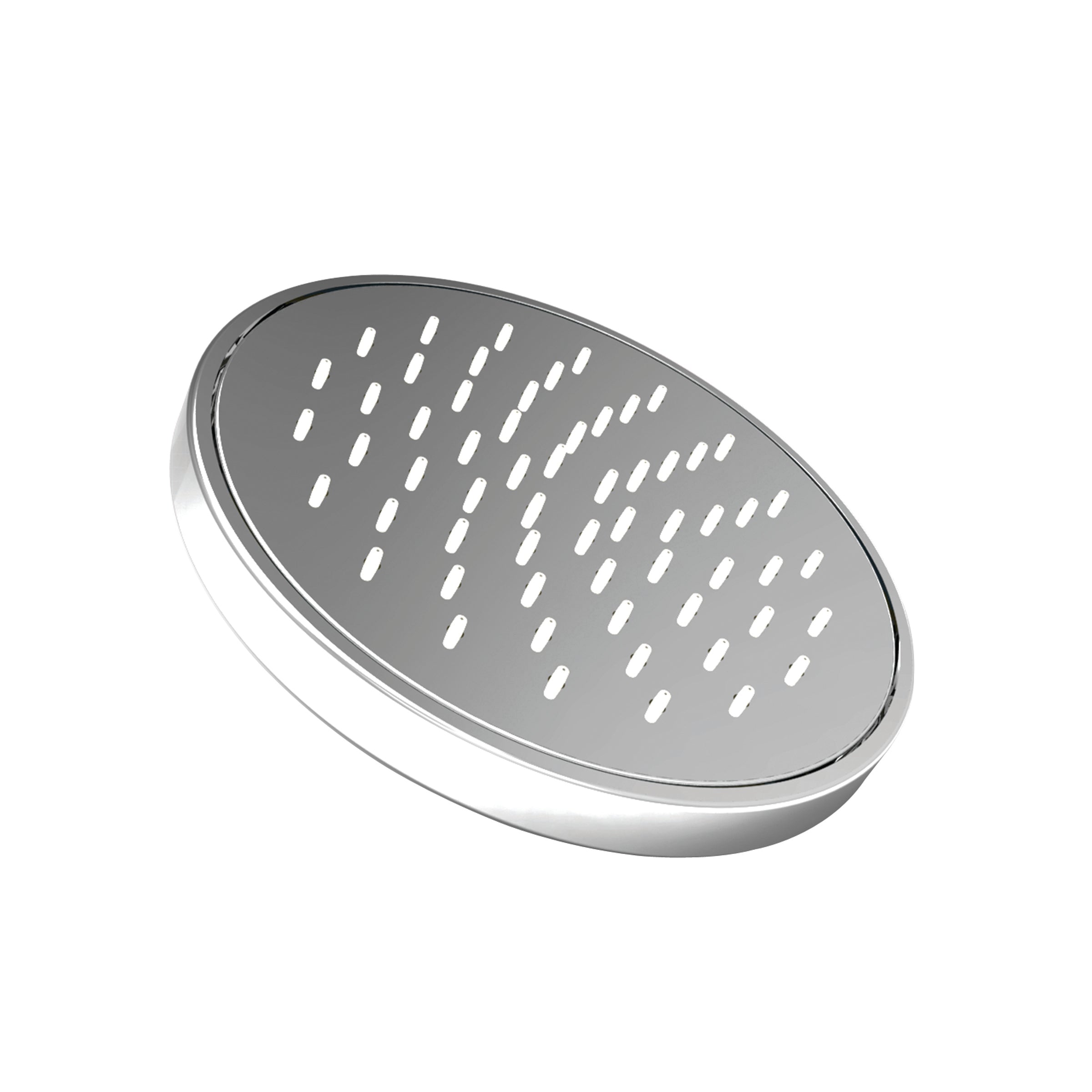 polished chrome shower head