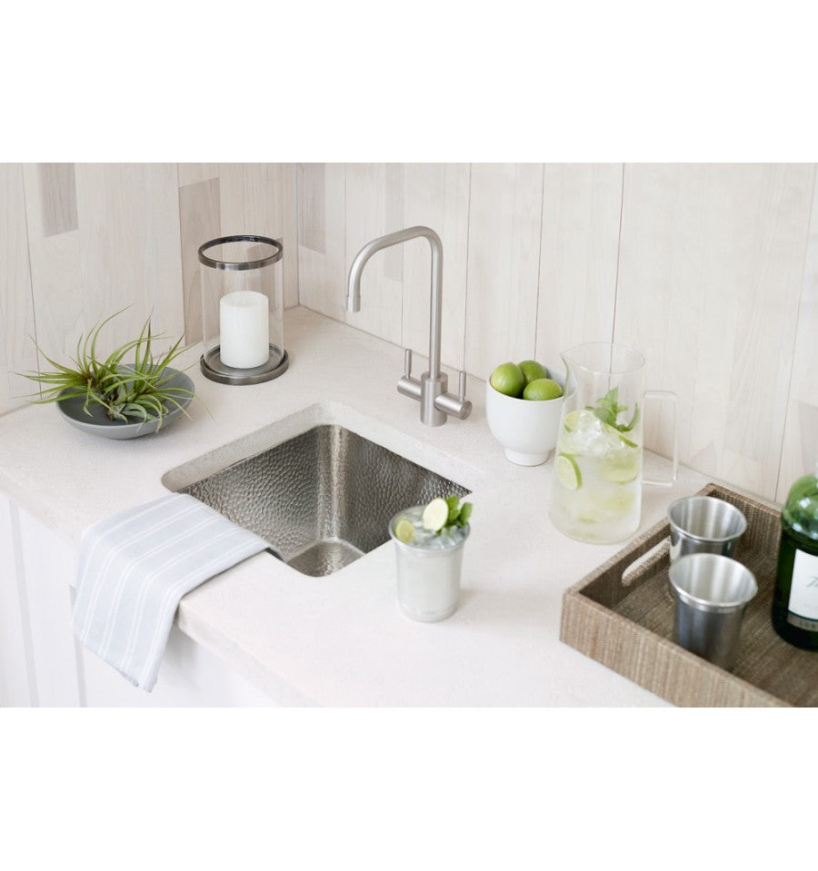 nickel hammered sink