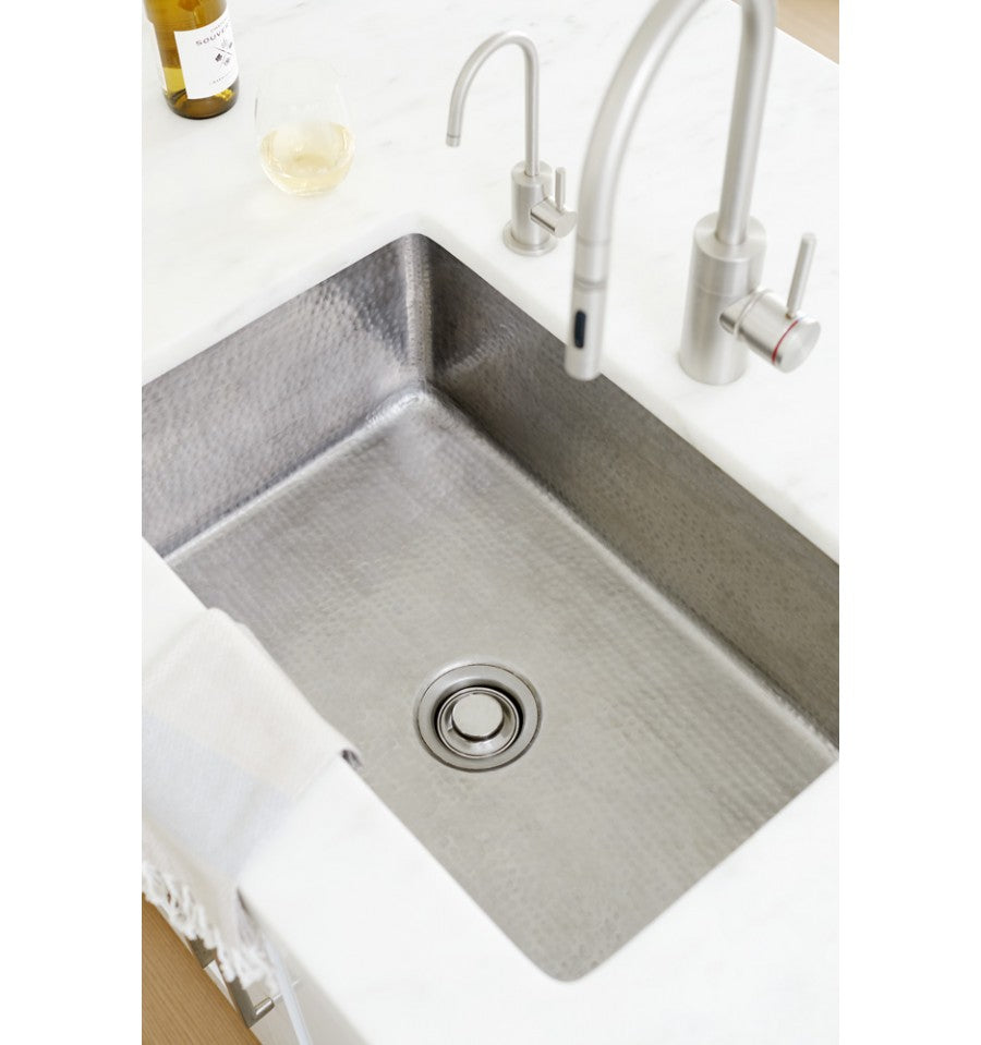 antique copper hammered sink