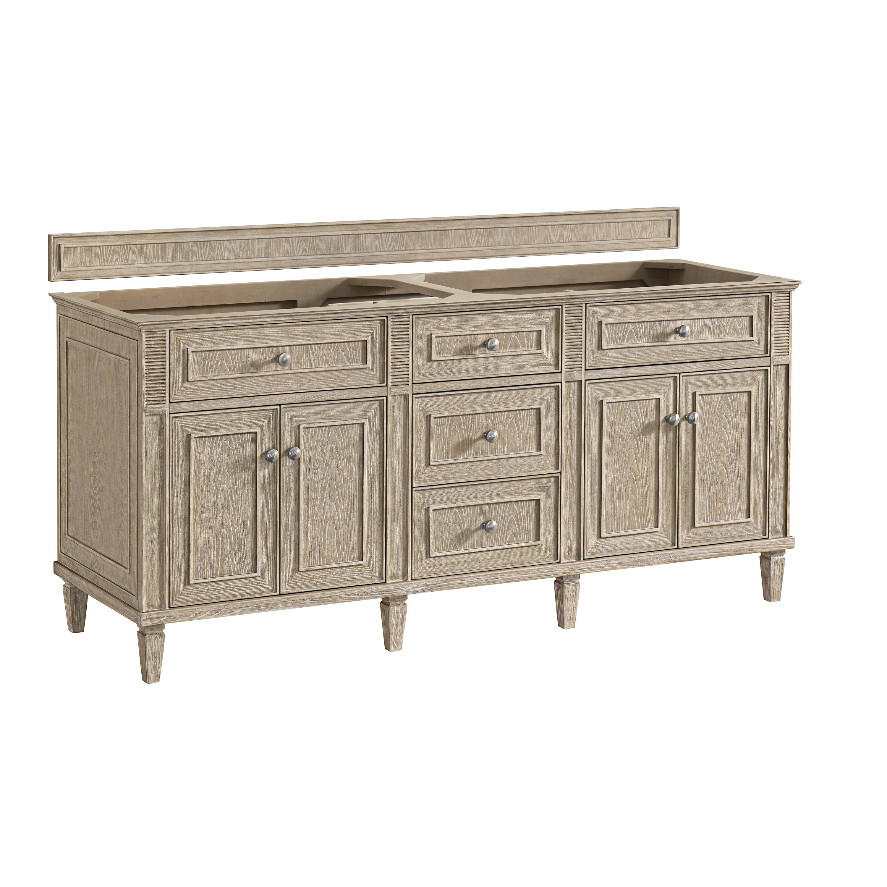 James Martin Vanities Lorelai 72" Double Vanity - Whitewashed Oak