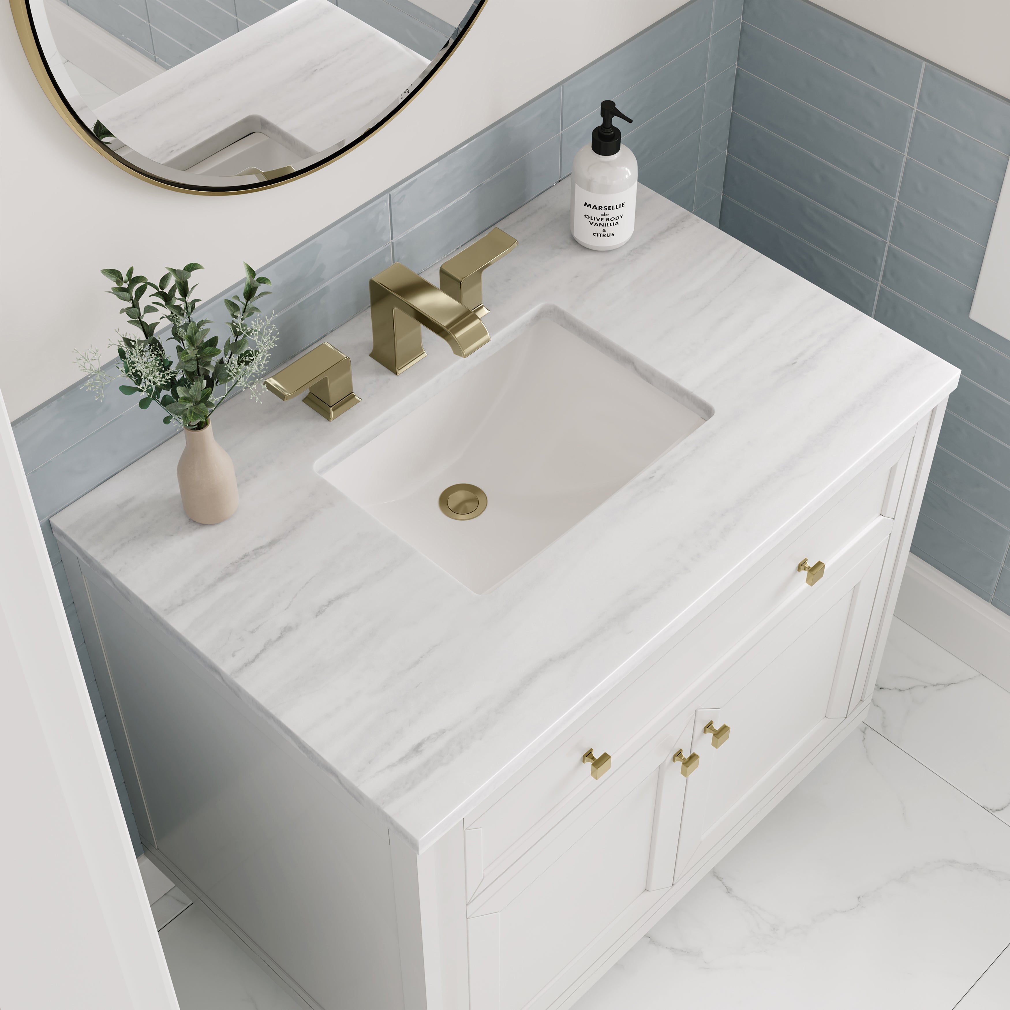 arctic fall solid surface top vanity