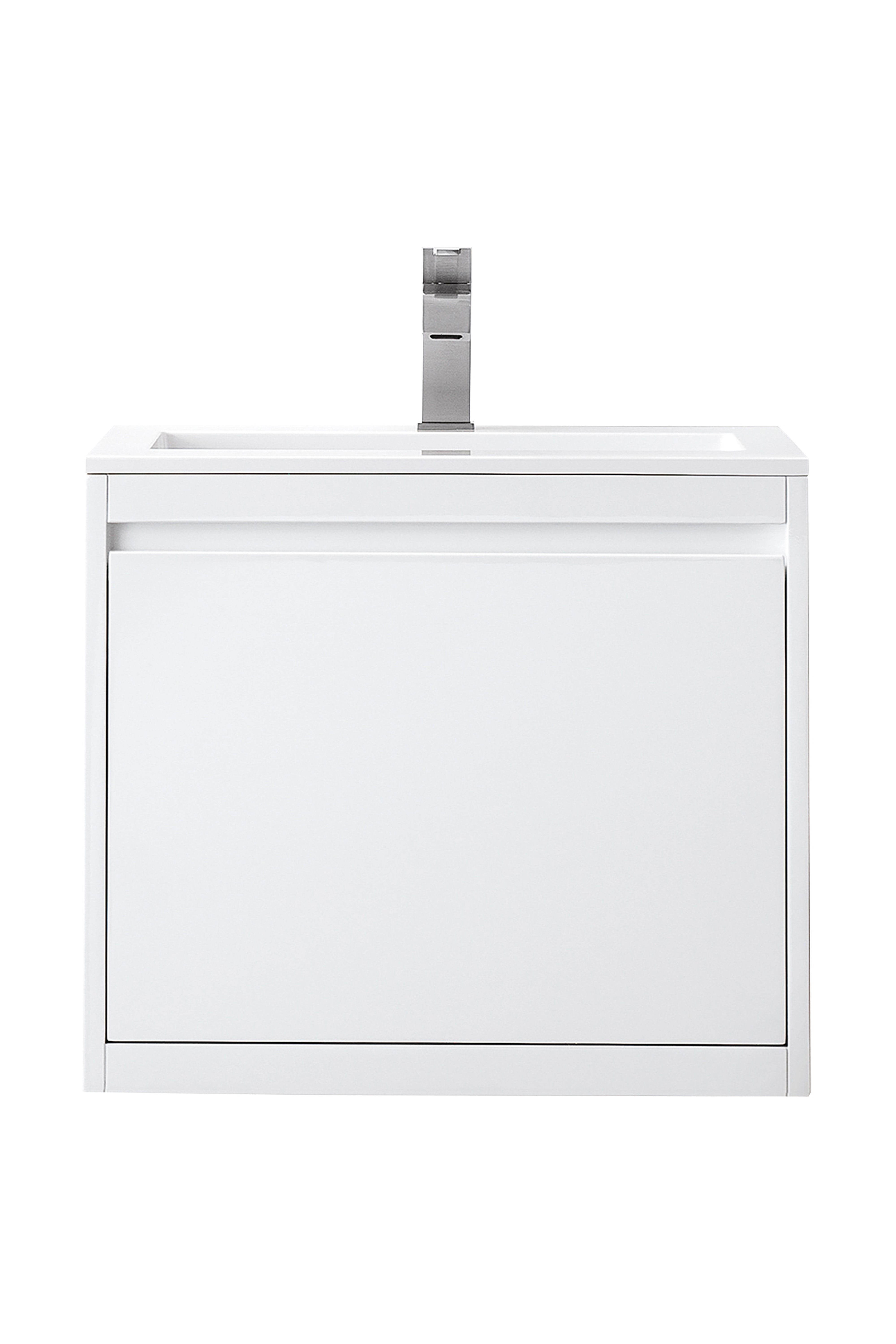 James Martin Vanities Mantova 23.6" Single Vanity - Glossy White
