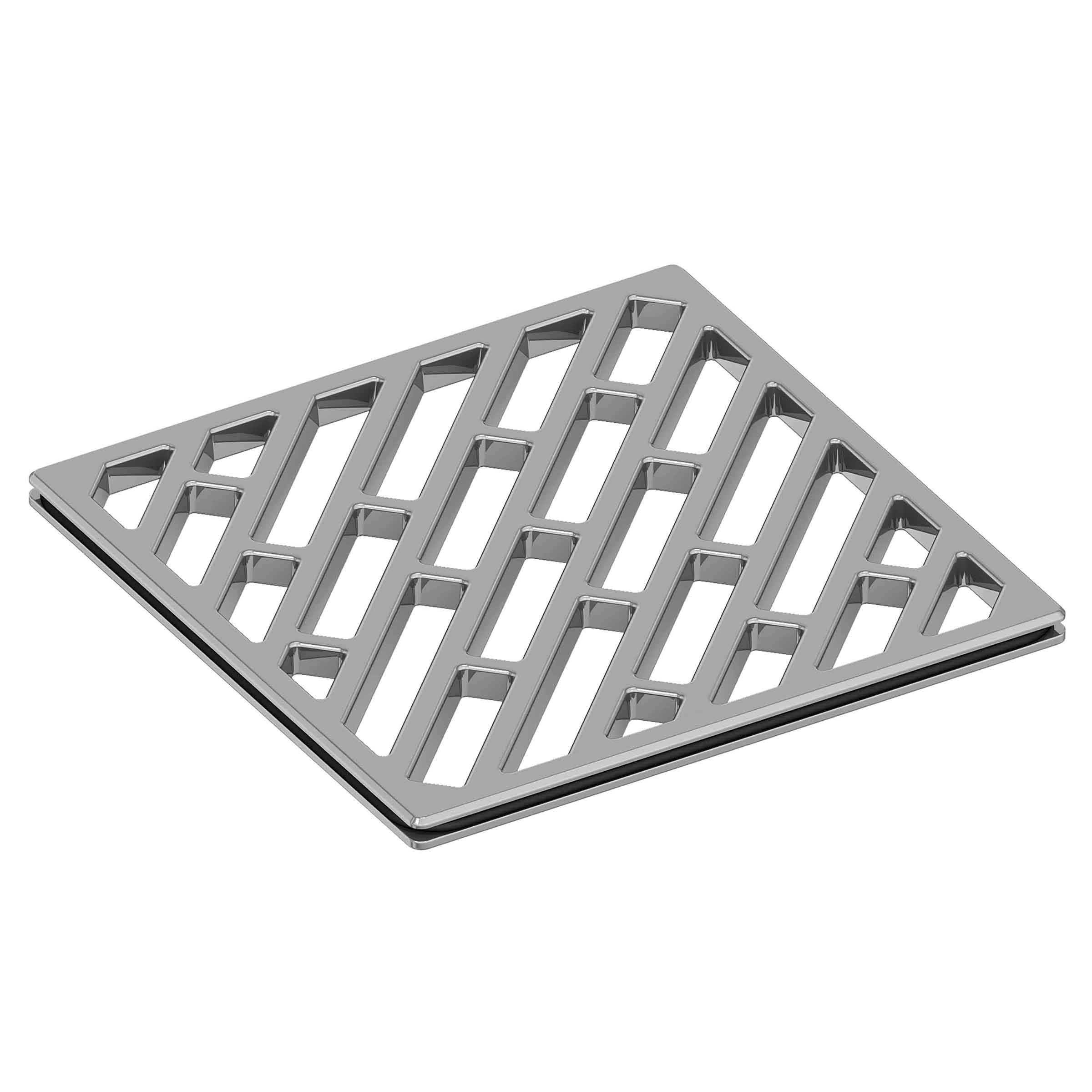 polished chrome shower drain