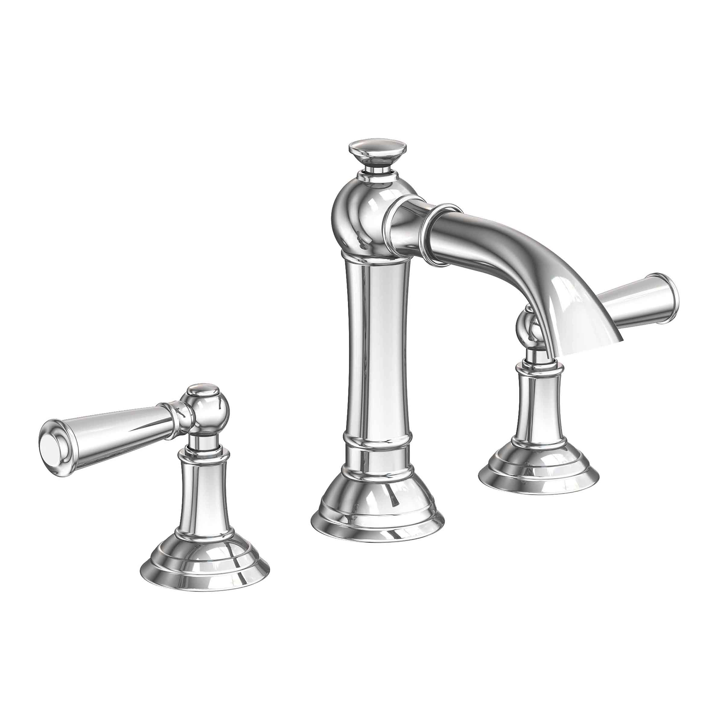 polished chrome lavatory faucet