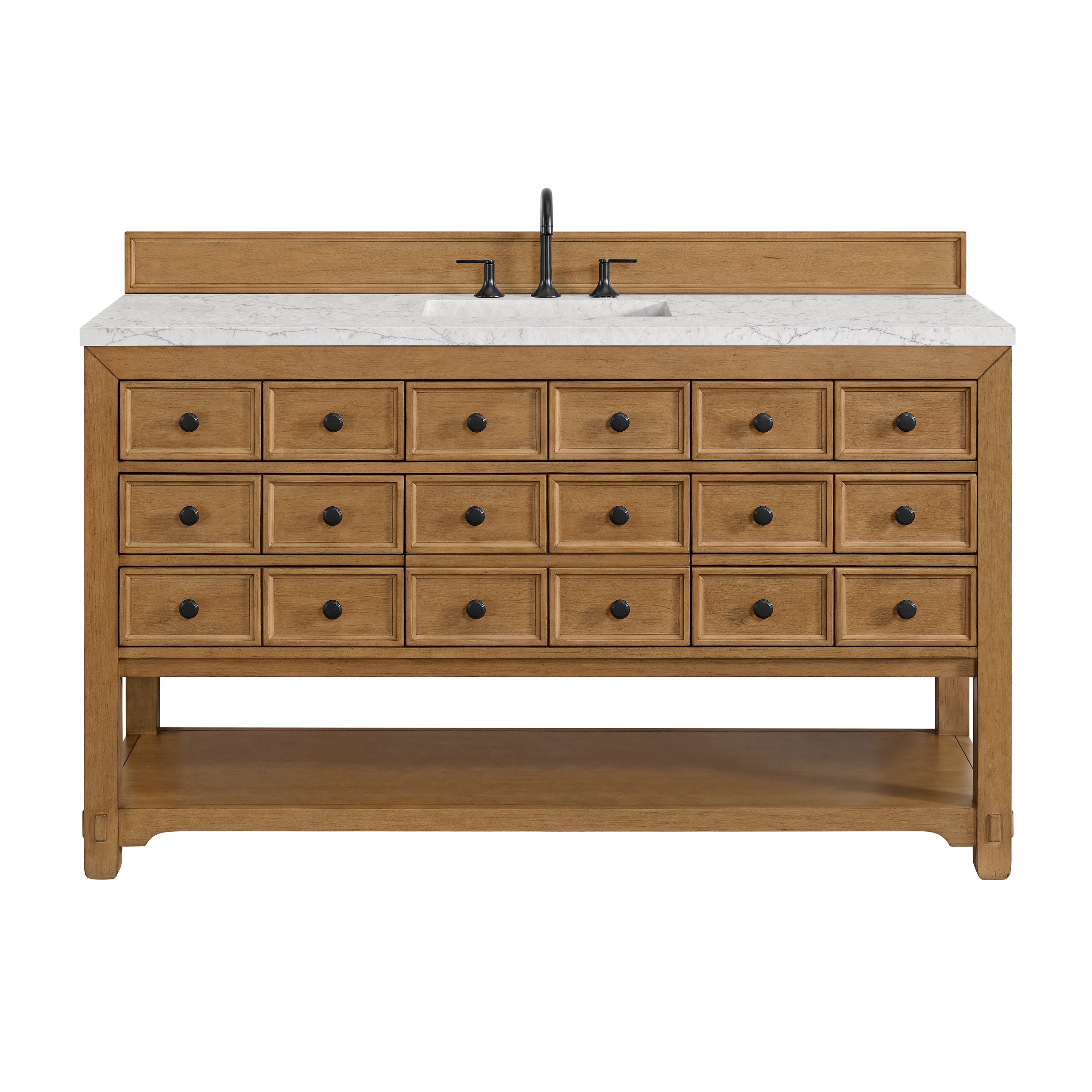 James Martin Vanities Malibu 60" Single Vanity - Amber Birch