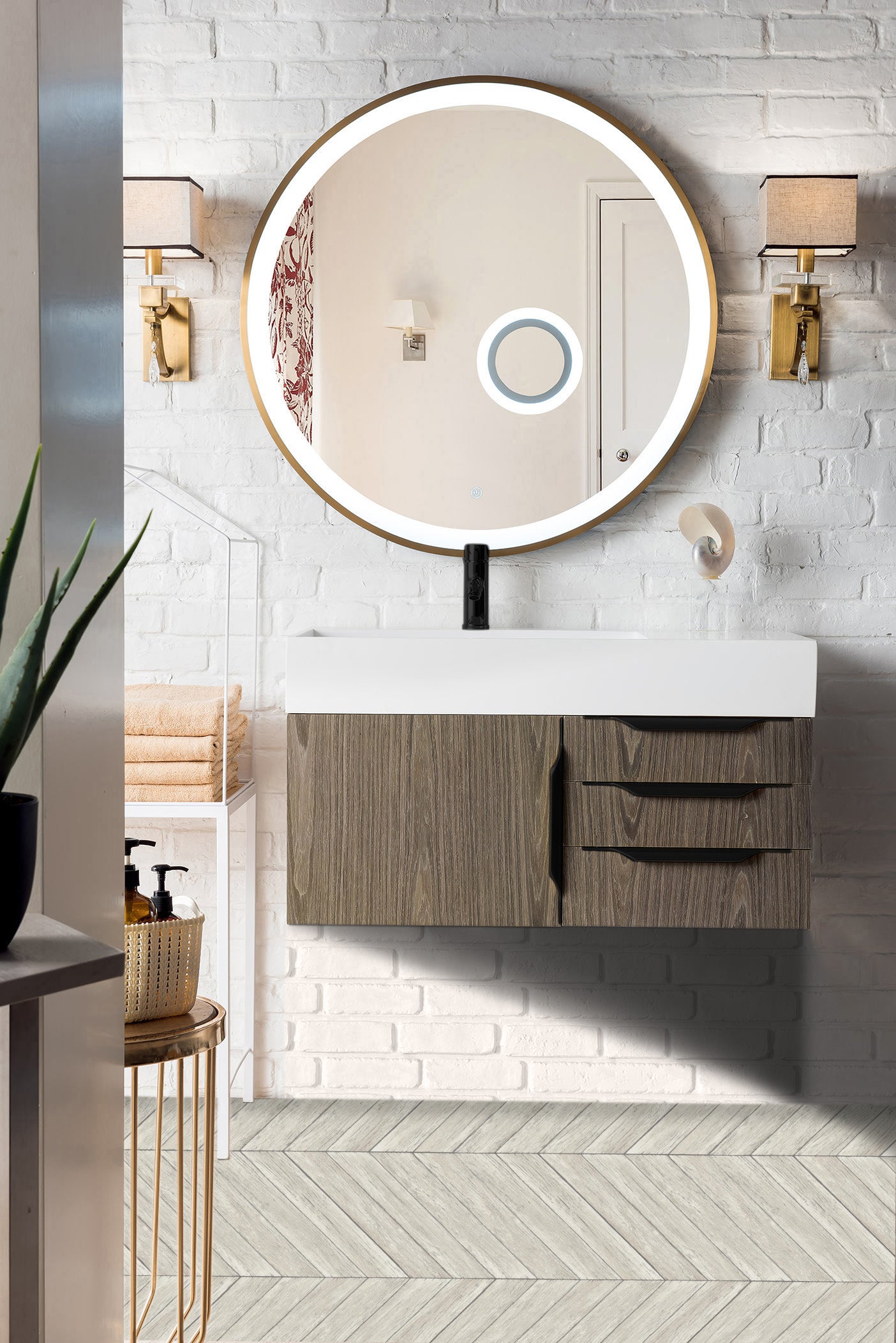 ash gray vanity