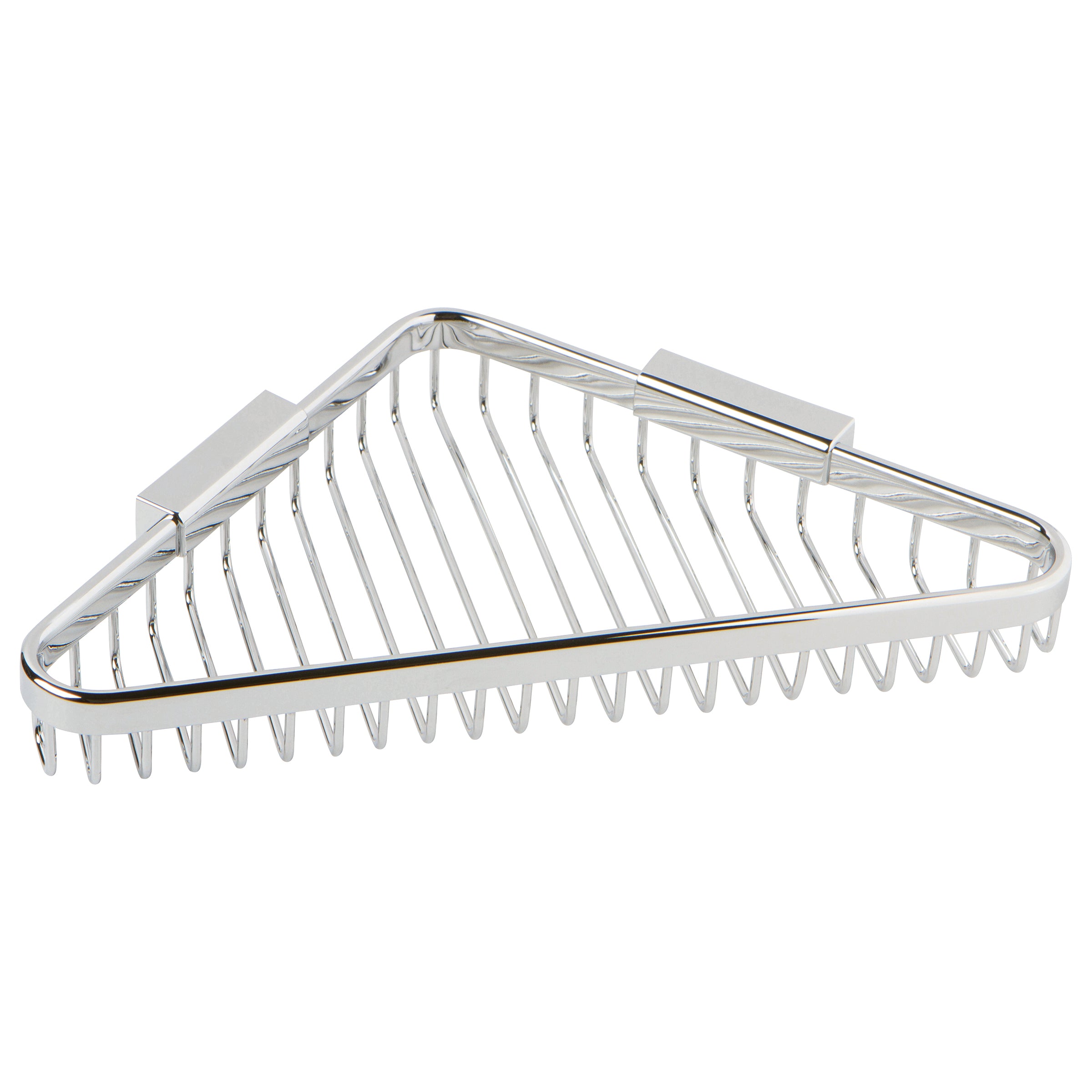 polished chrome corner basket
