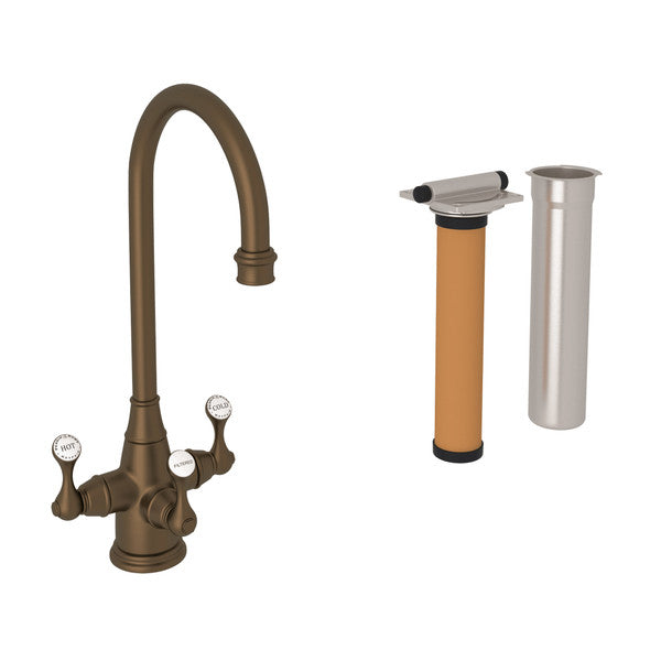 Rohl Georgian Era Three Handle Bar/Food Prep Filter Kitchen Faucet Kit