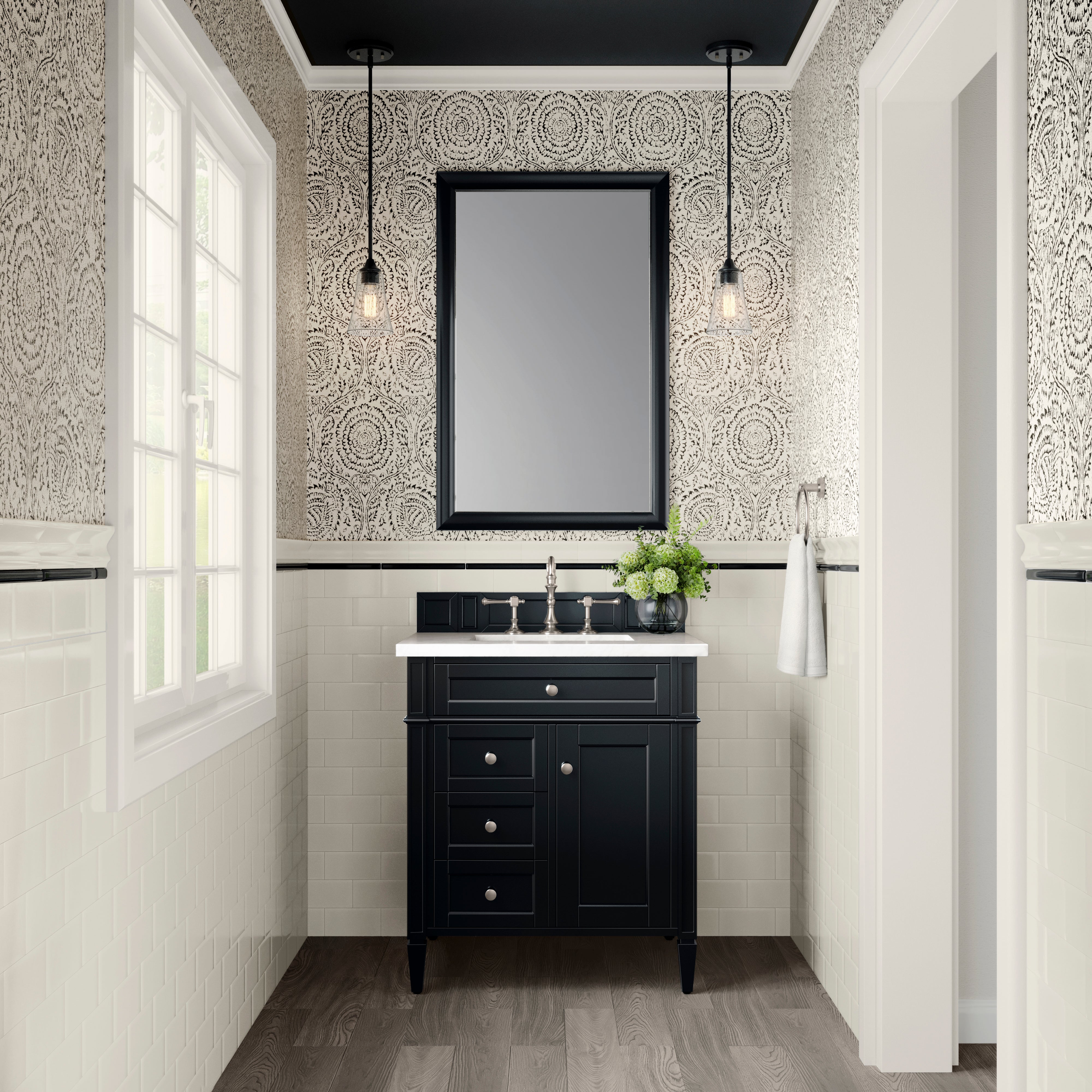 James Martin Vanities Brittany 30" Single Vanity - Black Onyx