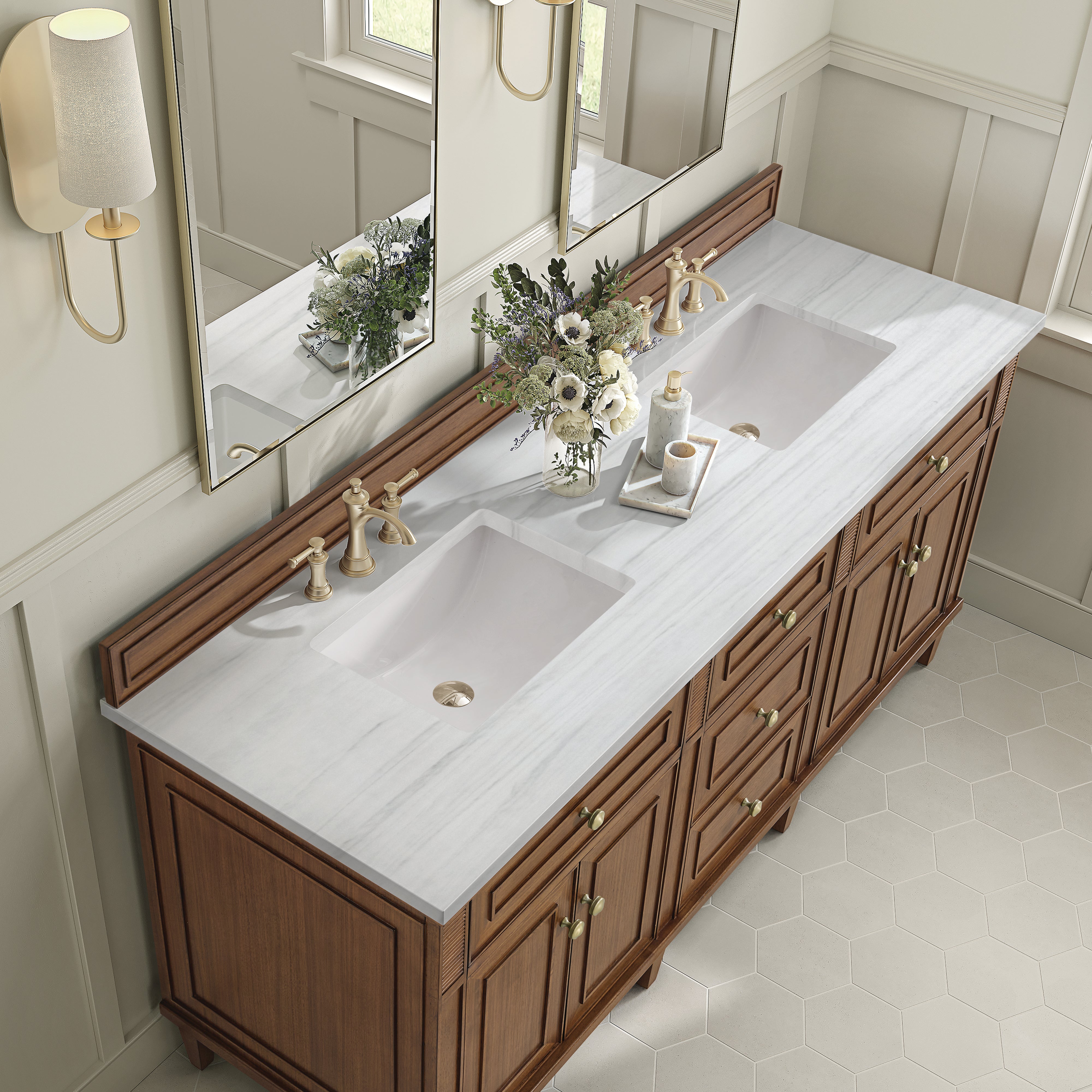 arctic fall solid surface top vanity