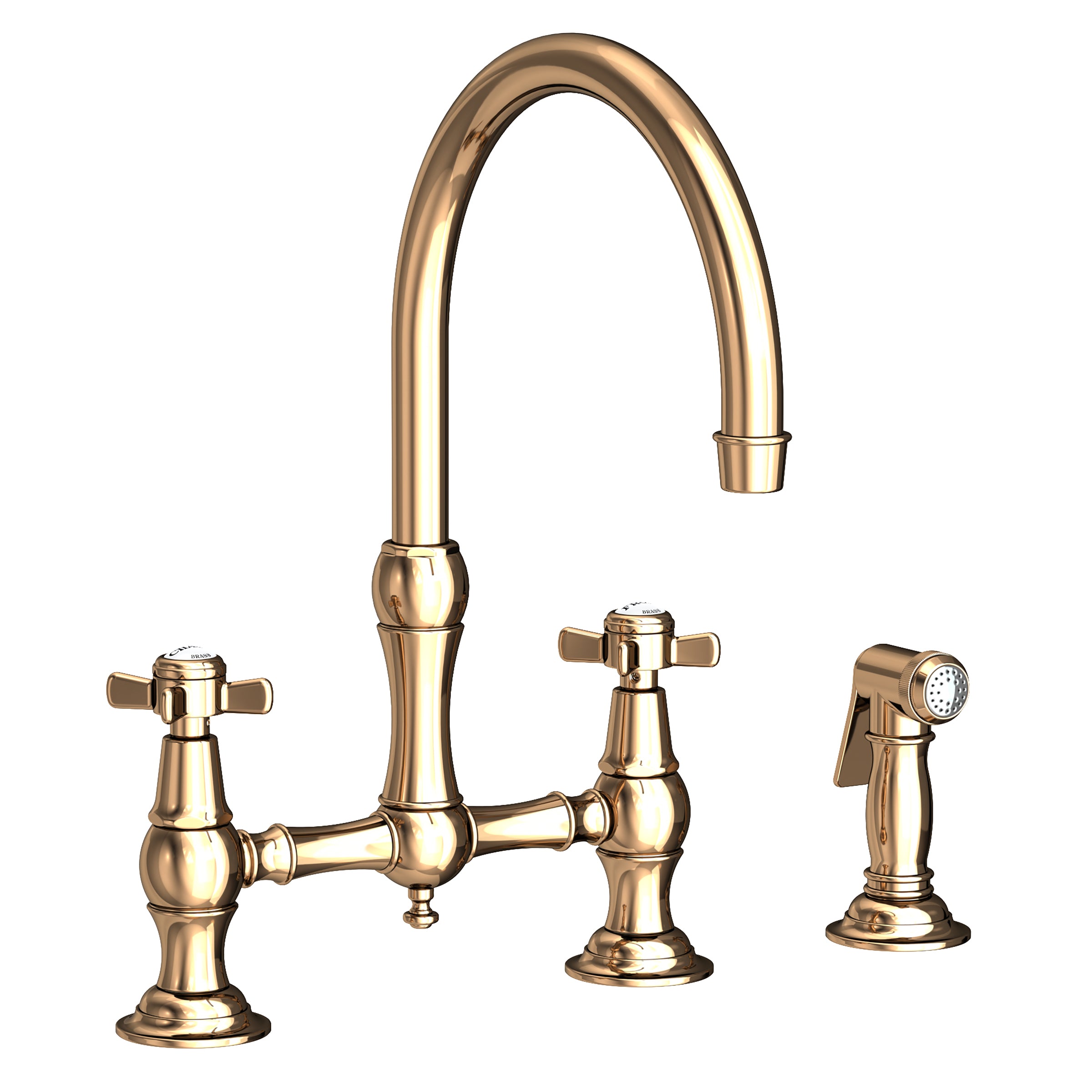 Newport Brass Fairfield Kitchen Bridge Faucet with Side Spray