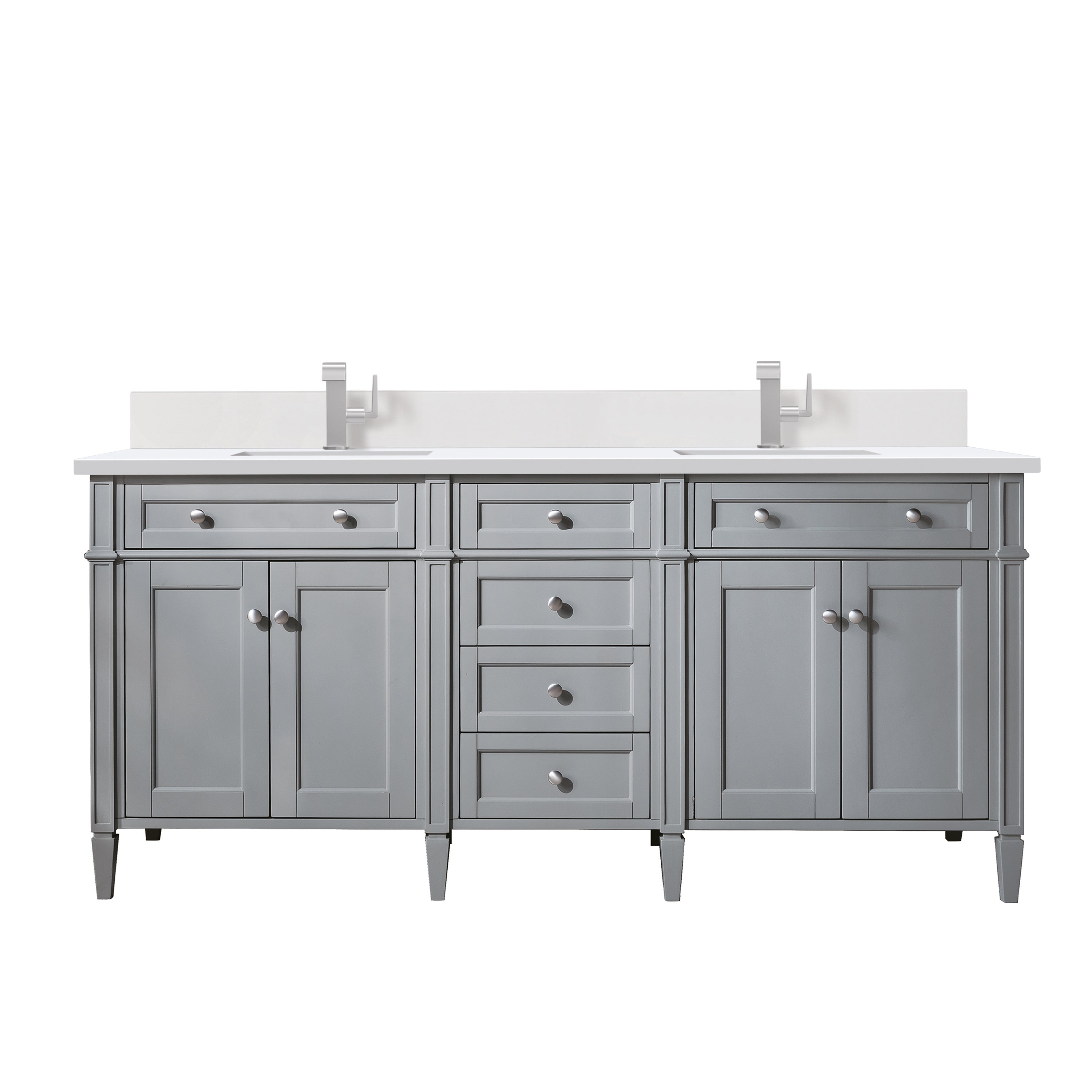 James Martin Vanities Brittany 72" Double Vanity - Urban Gray