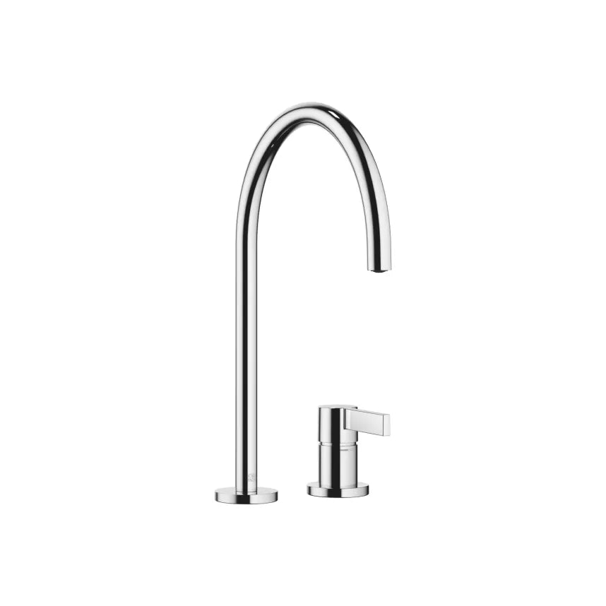 chrome two hole mixer