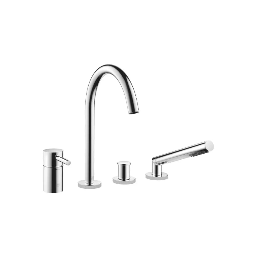 chrome deck mounted tub mixer