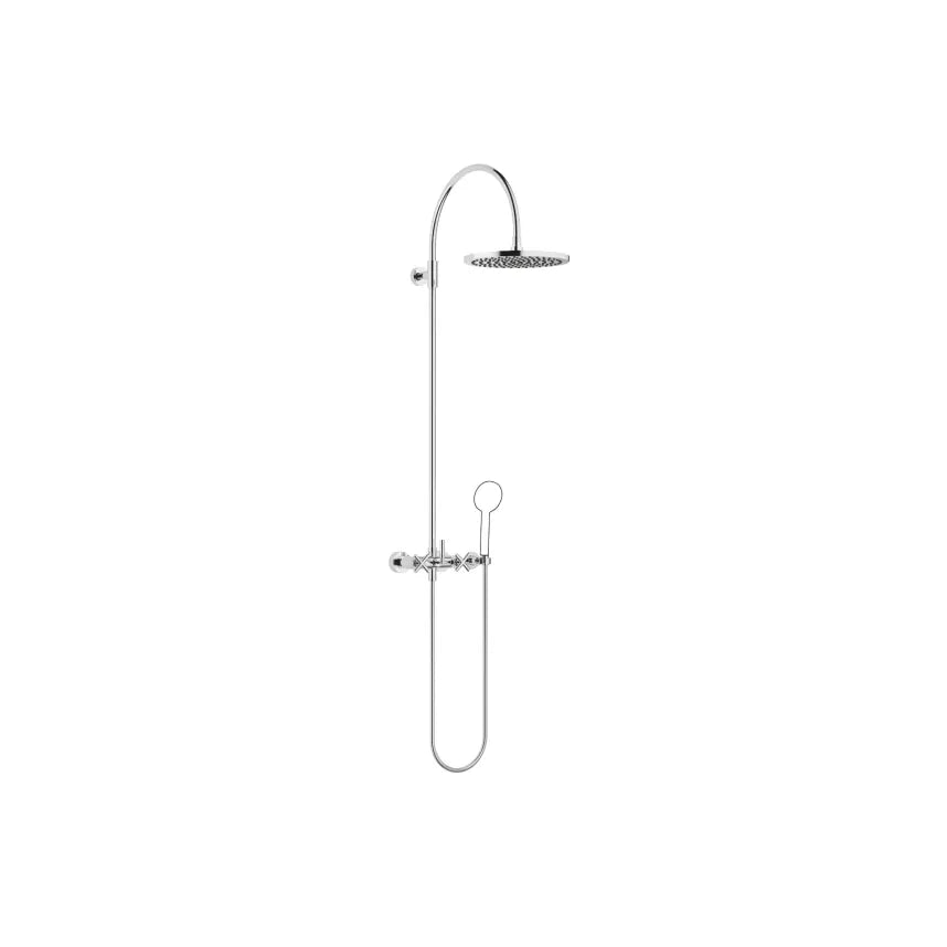 chrome exposed shower set