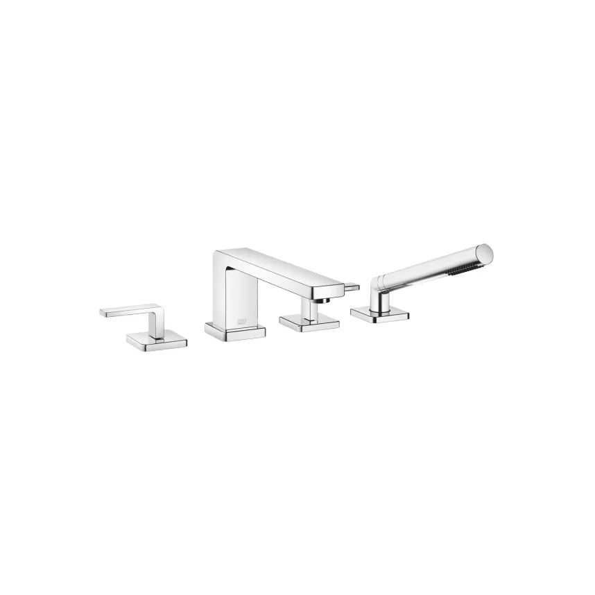 chrome deck mounted tub mixer