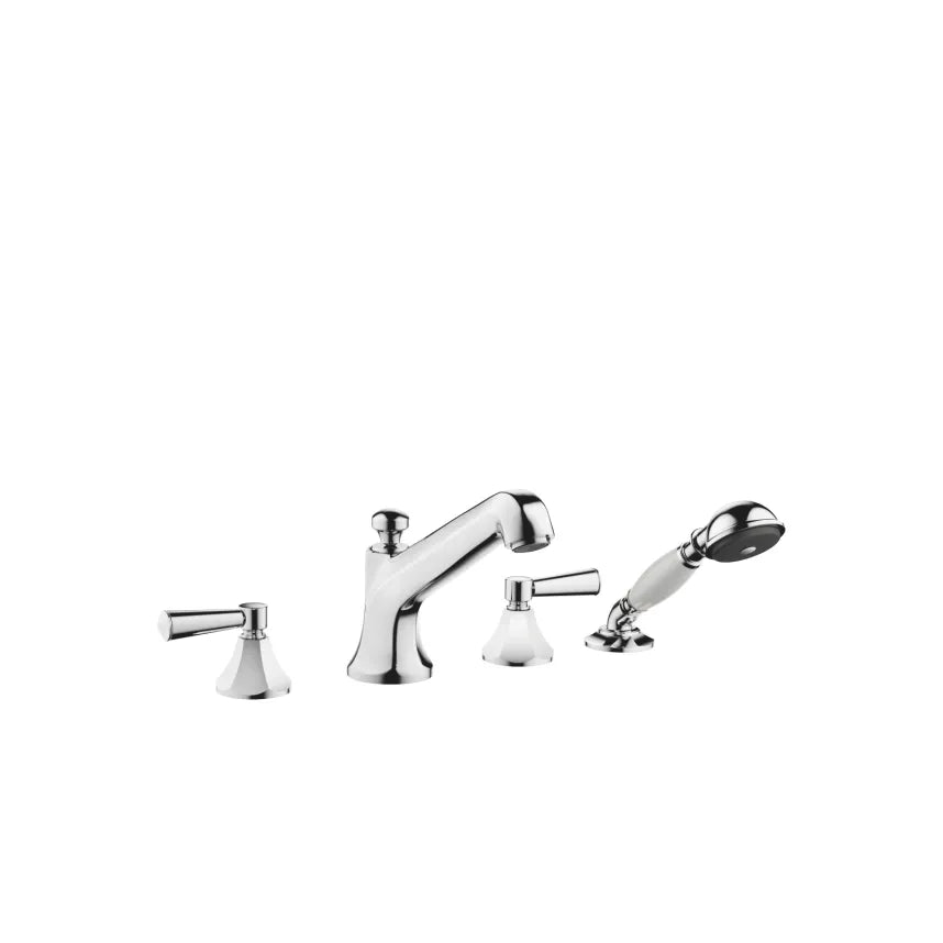 chrome deck mounted tub mixer