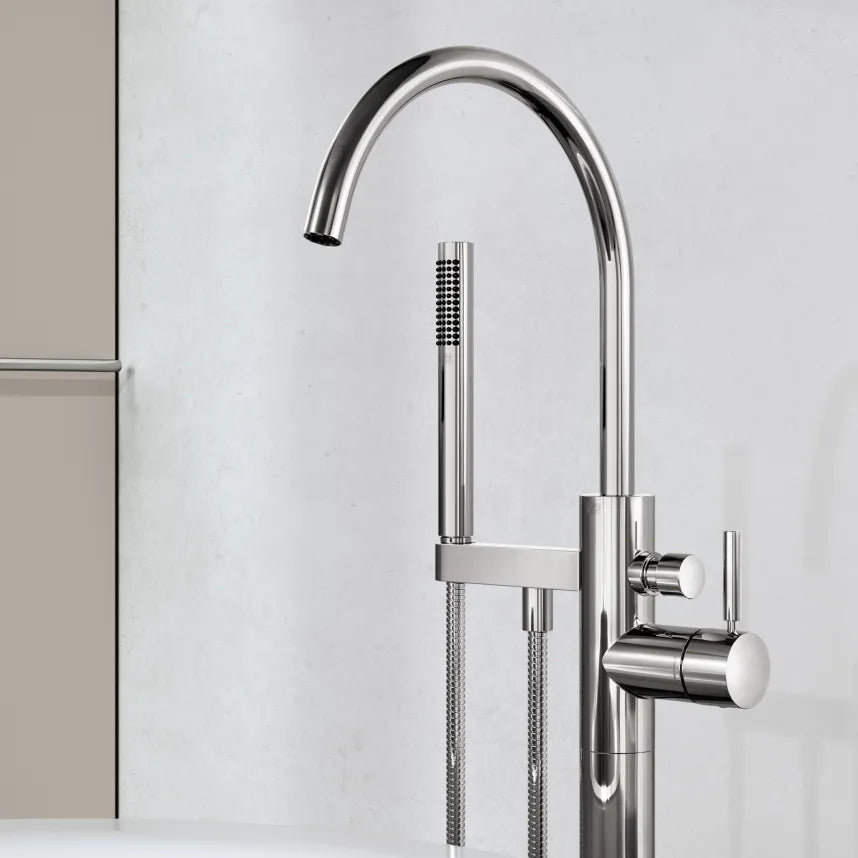 chrome lever tub mixer