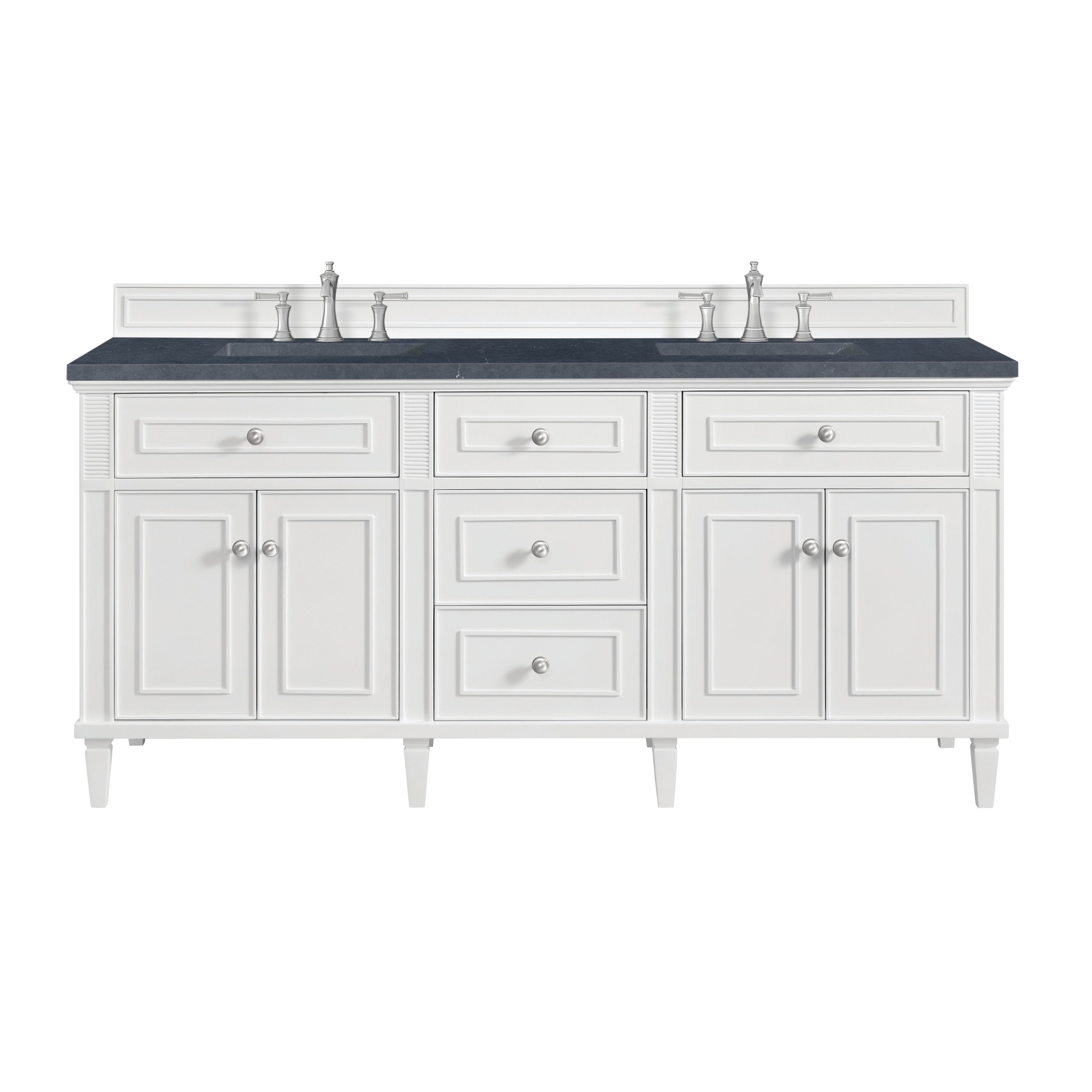 James Martin Vanities Lorelai 72" Double Vanity - Bright White