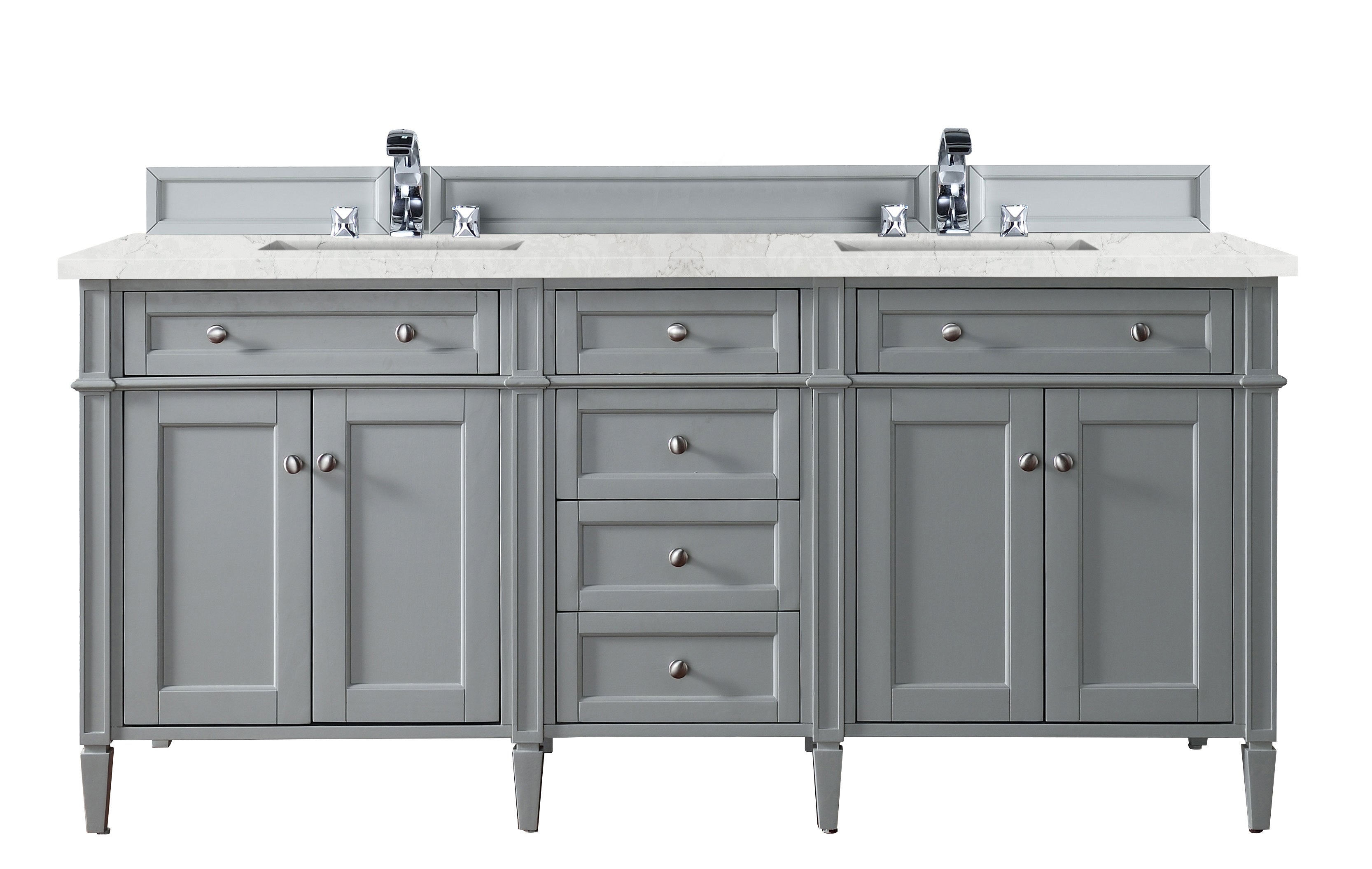 James Martin Vanities Brittany 72" Double Vanity - Urban Gray