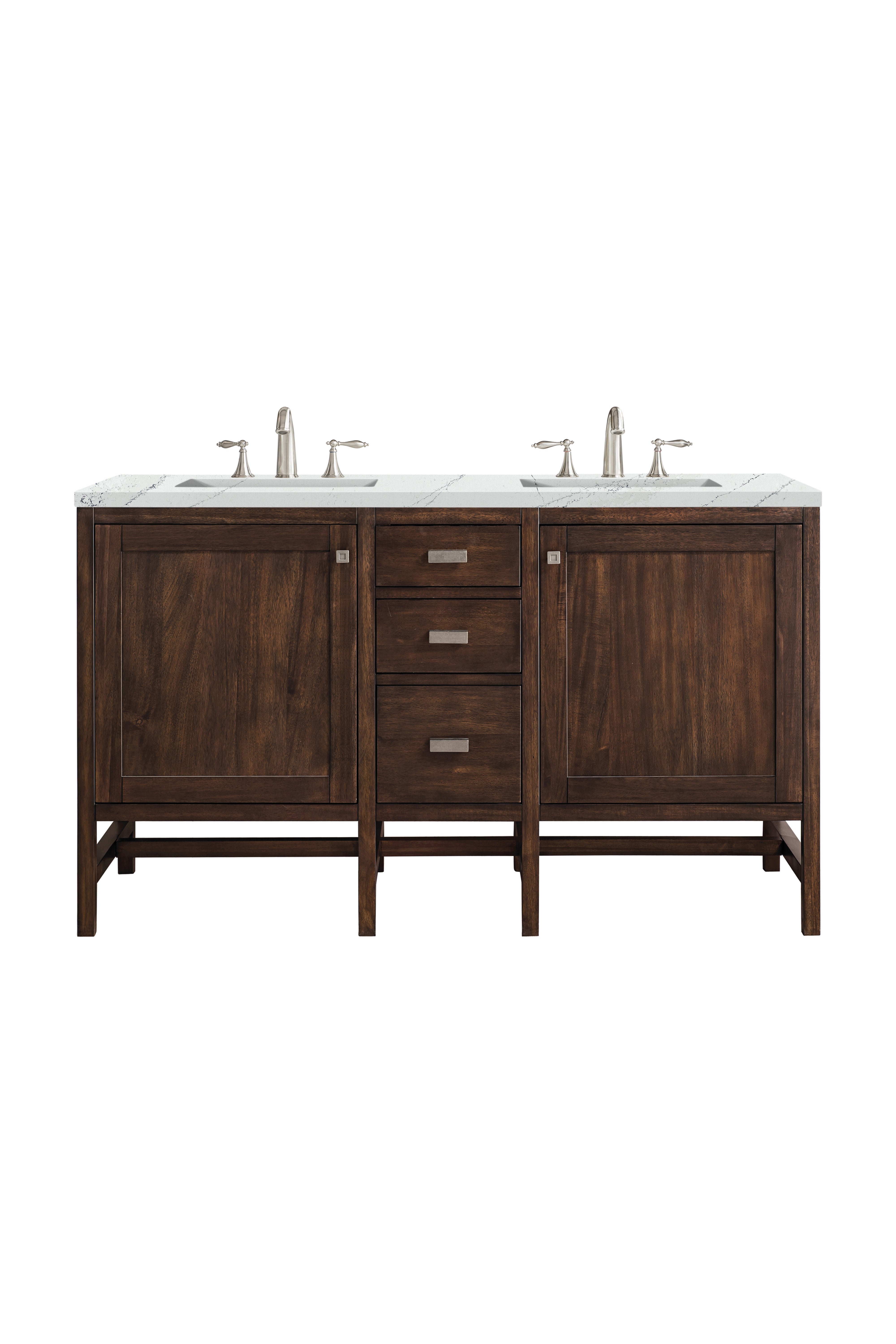 James Martin Vanities Addison 60" Double Vanity - Mid-Century Acacia