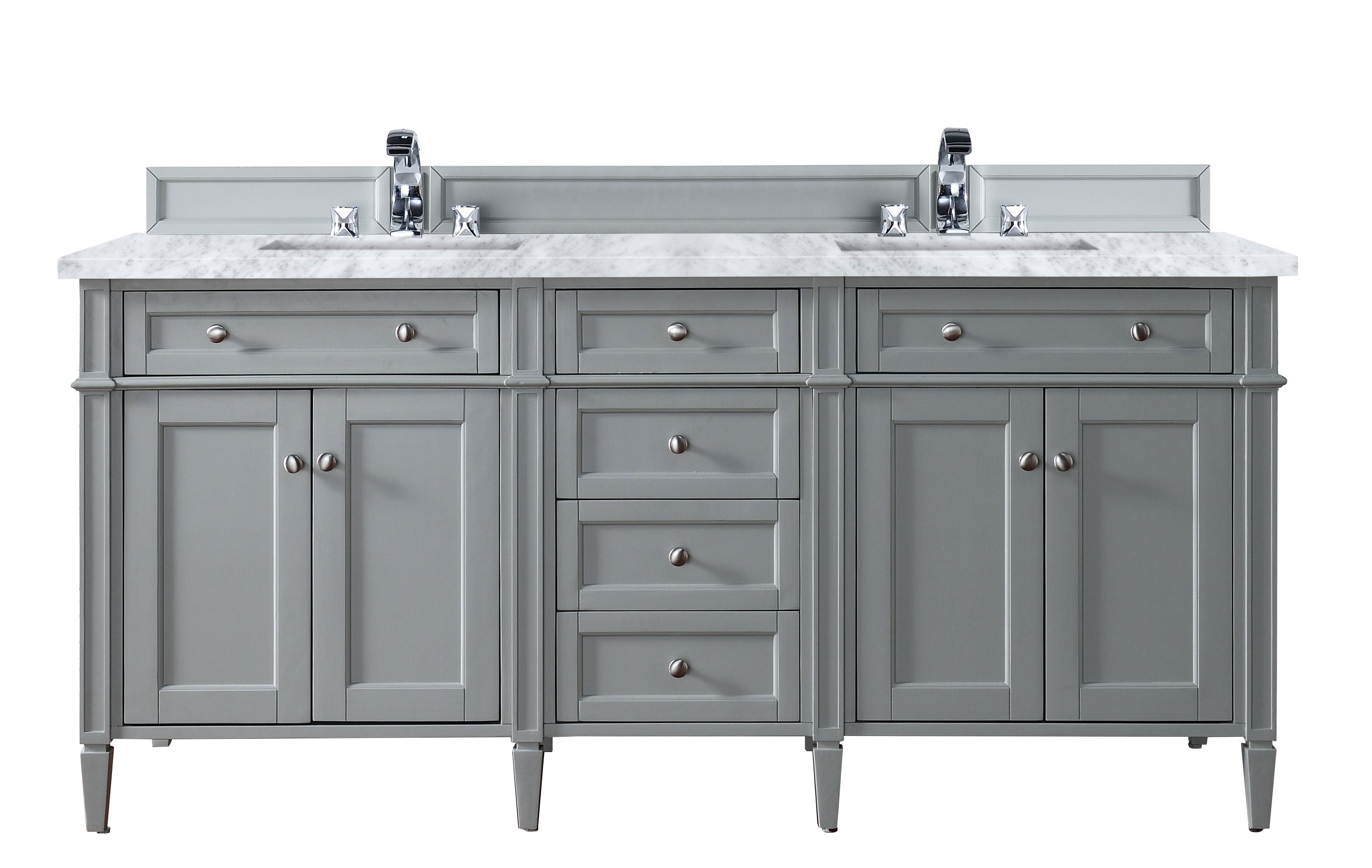 James Martin Vanities Brittany 72" Double Vanity - Urban Gray