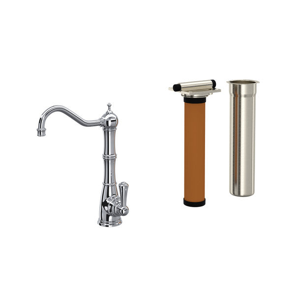 polished chrome kitchen faucet
