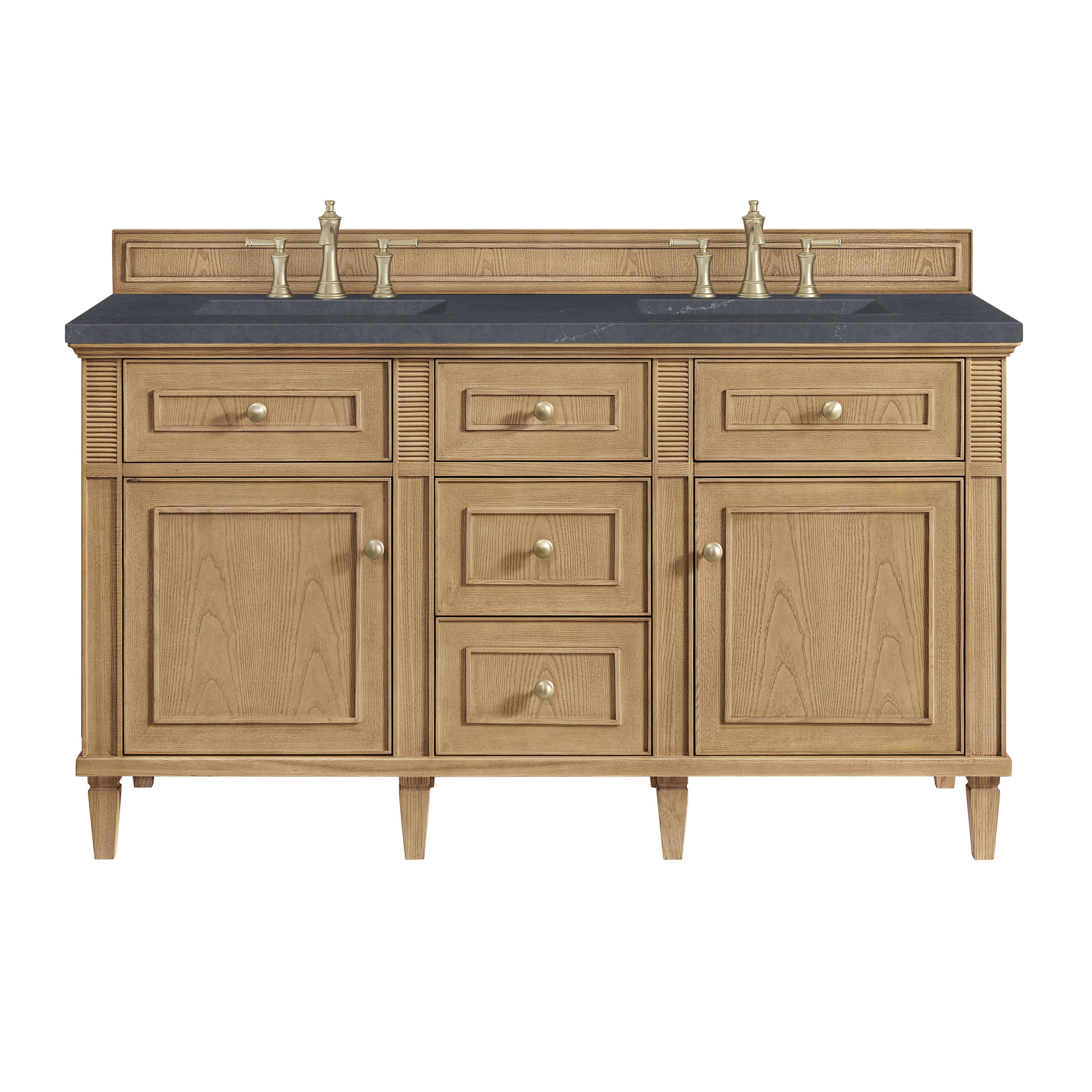 James Martin Vanities Lorelai 60" Double Vanity - Light Natural Oak