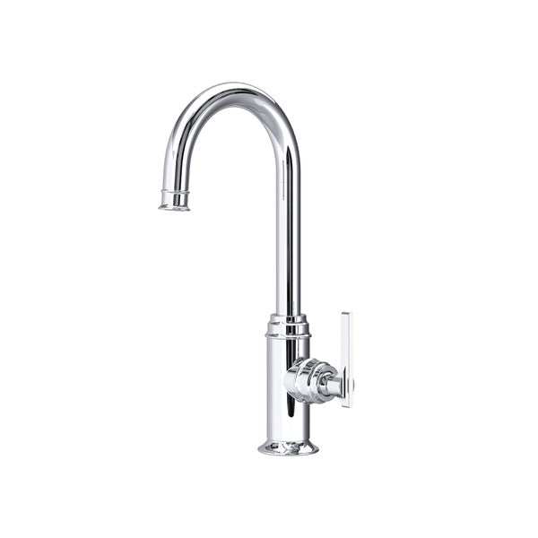 polished chrome kitchen faucet