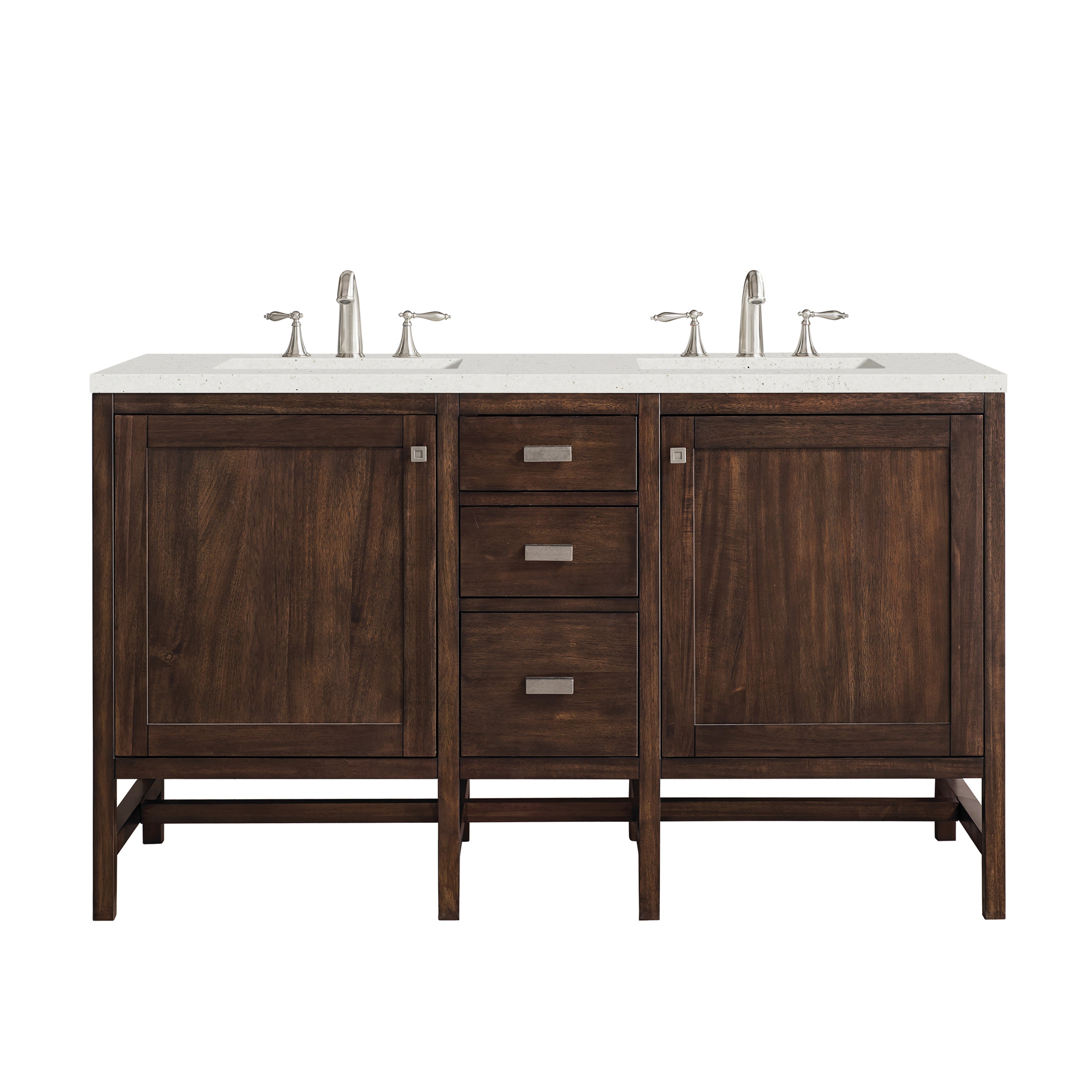 James Martin Vanities Addison 60" Double Vanity - Mid-Century Acacia