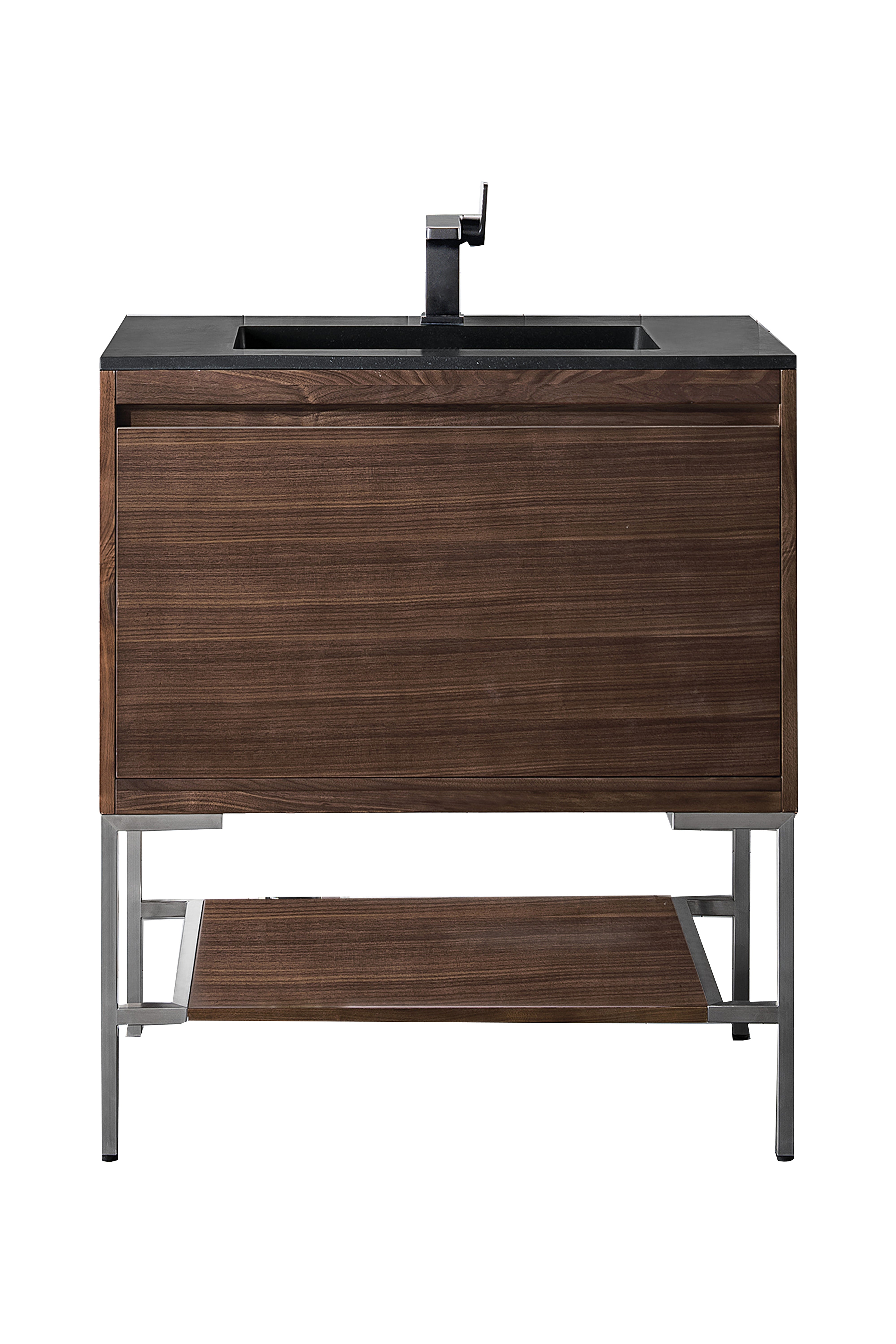 charcoal black composite stone top vanity