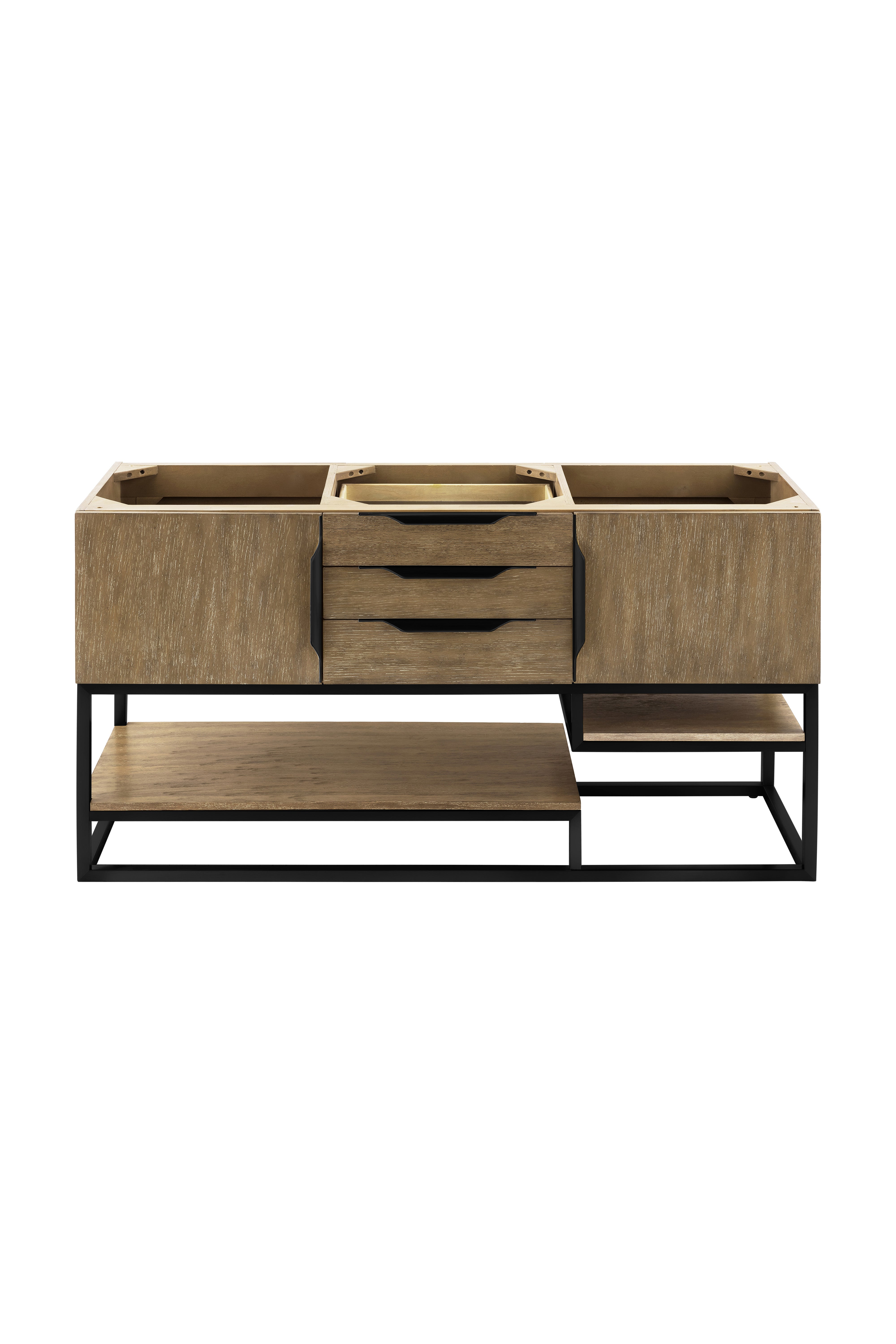James Martin Vanities Columbia 59" Double Vanity Cabinet With Matte Black Base