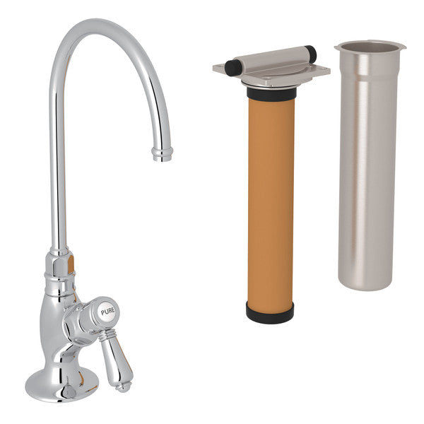 polished chrome kitchen faucet