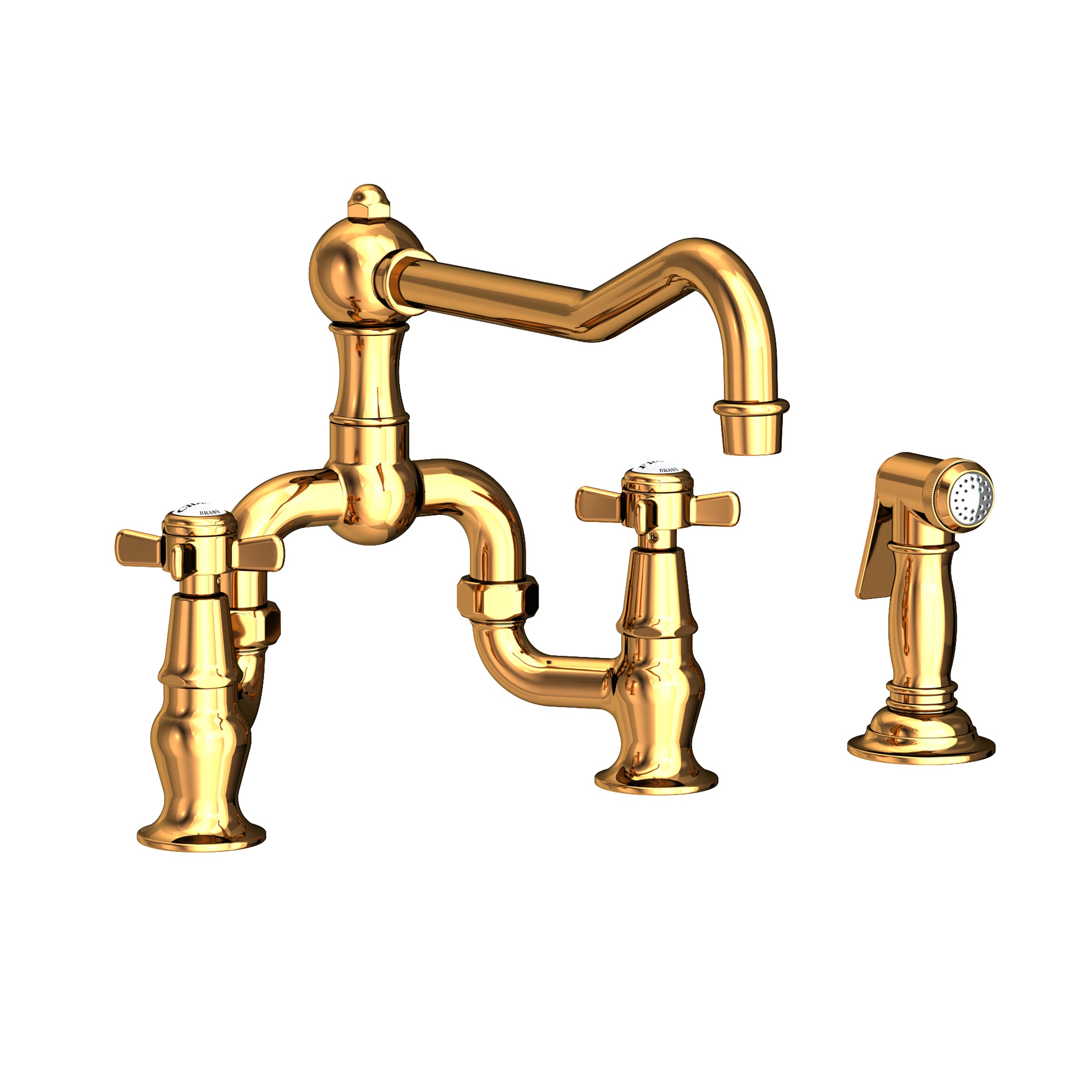 Newport Brass Fairfield Kitchen Bridge Faucet with Side Spray