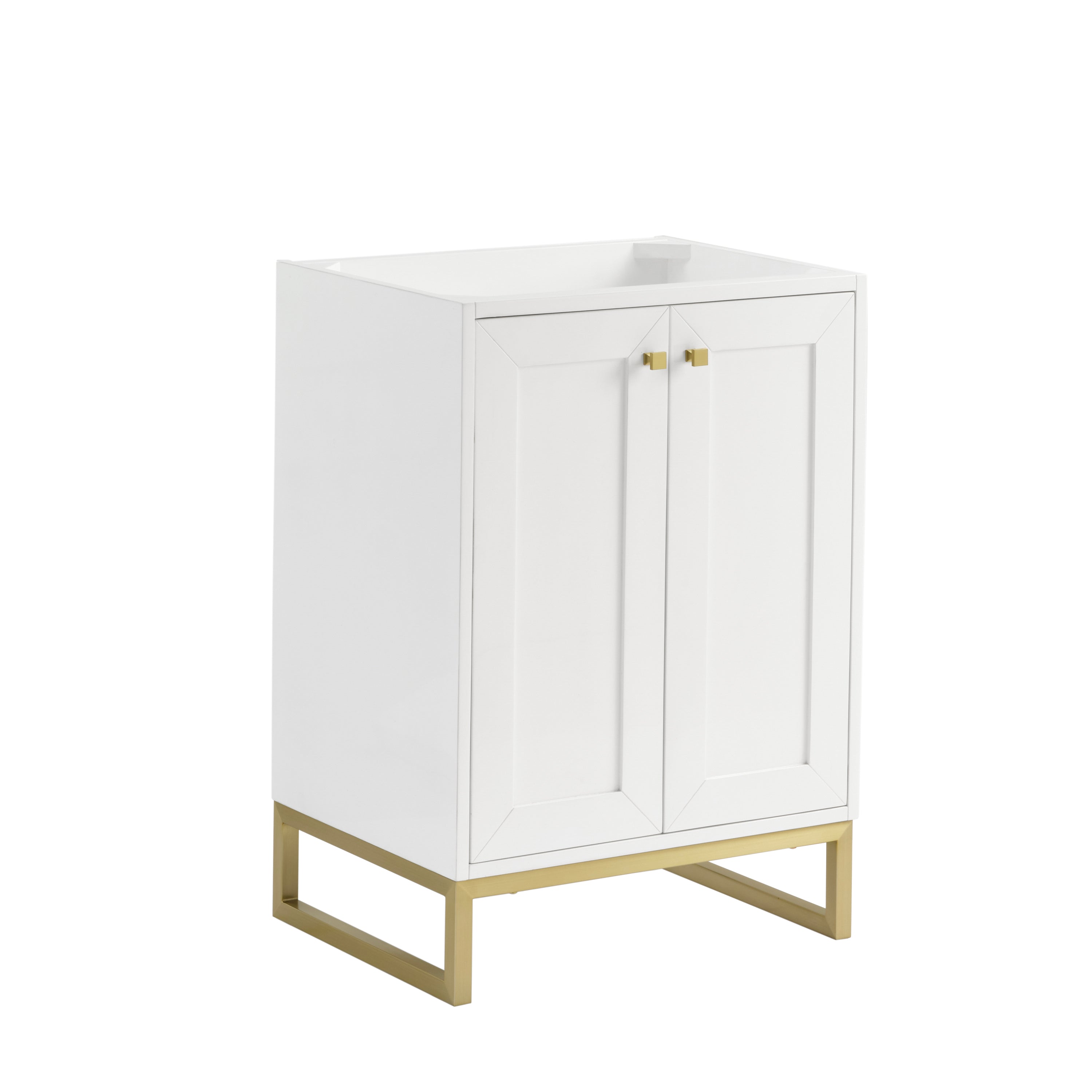 glossy white vanity