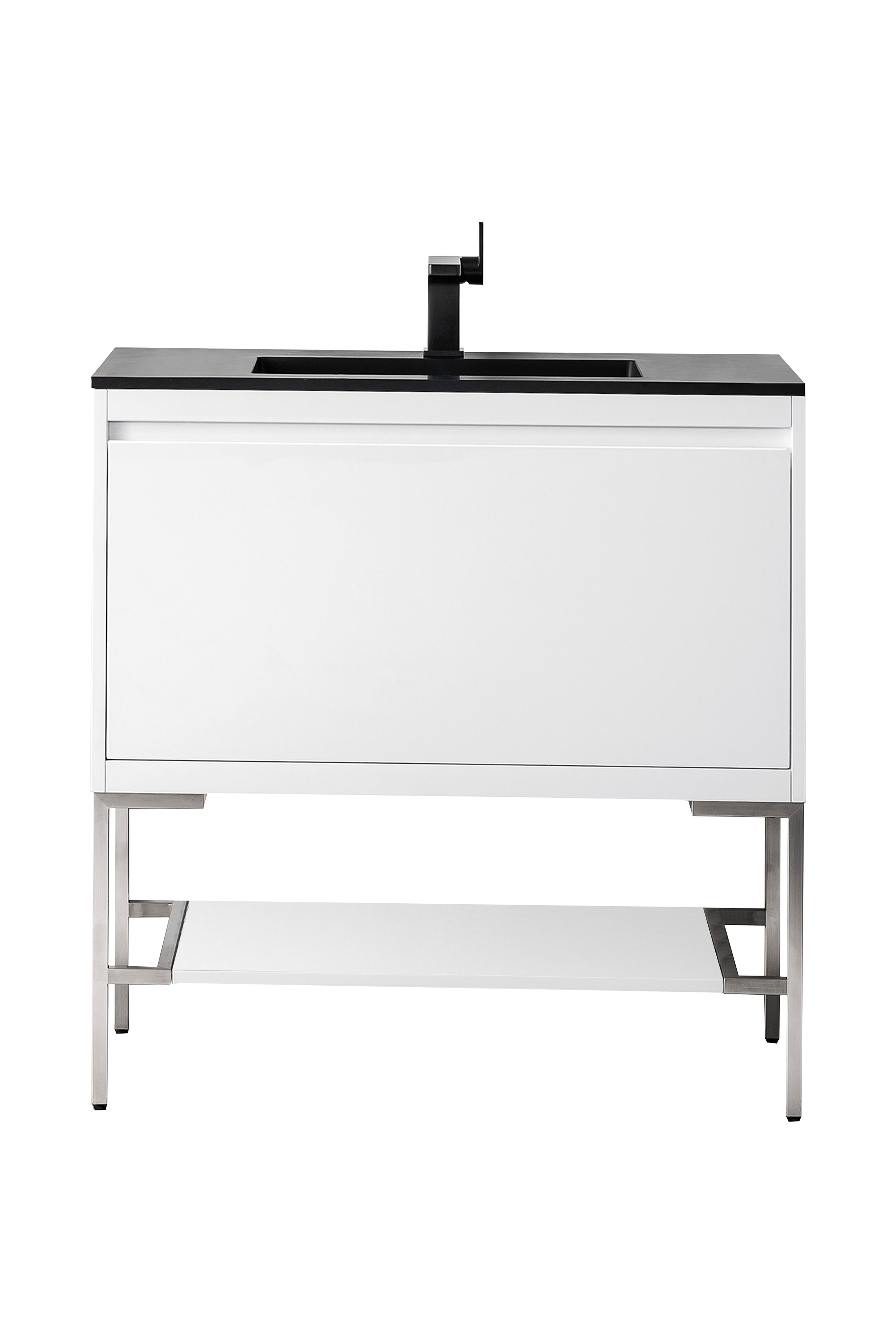 charcoal black composite stone top vanity