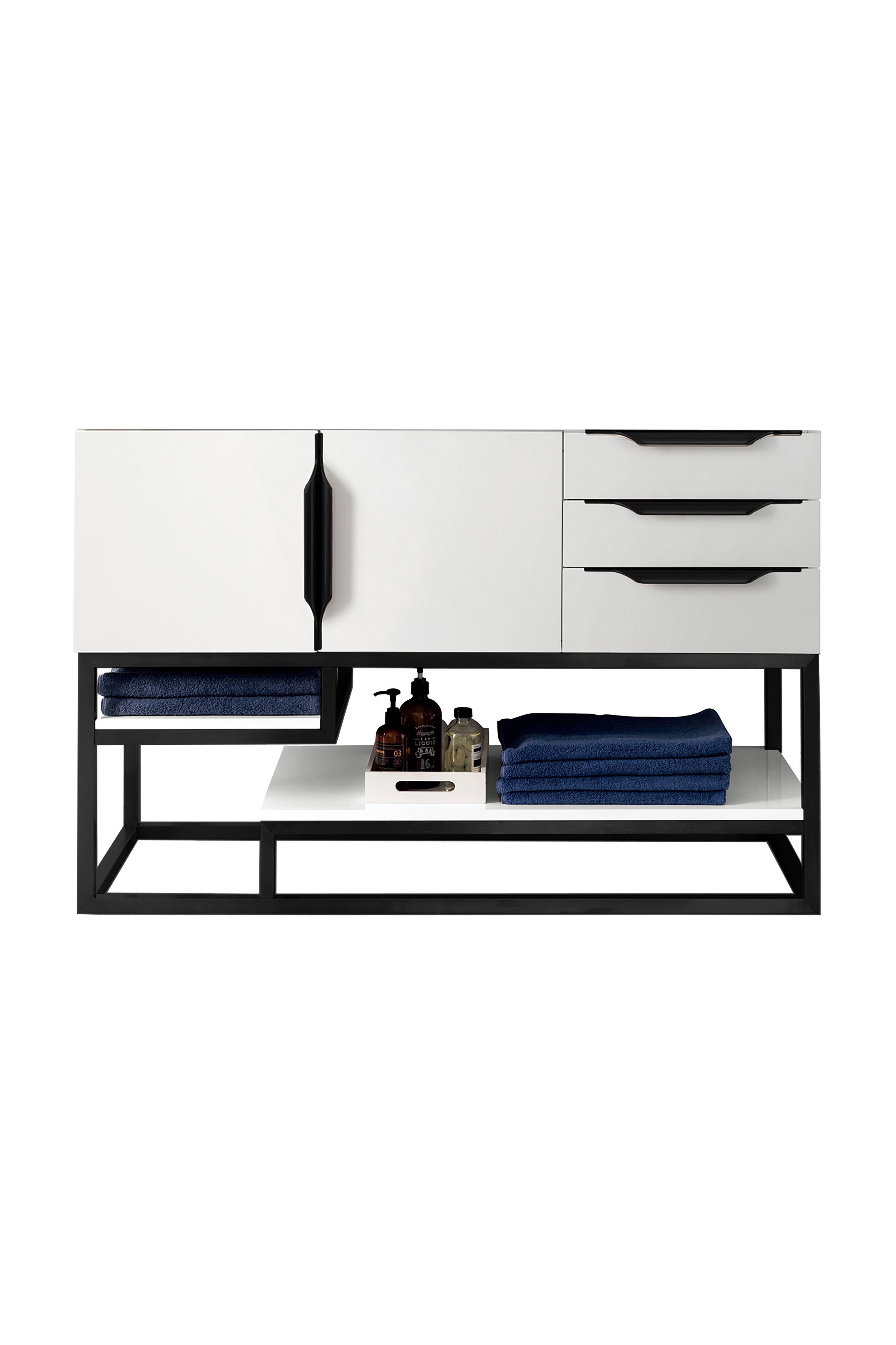 James Martin Vanities Columbia 48" Single Vanity Cabinet With Matte Black Base
