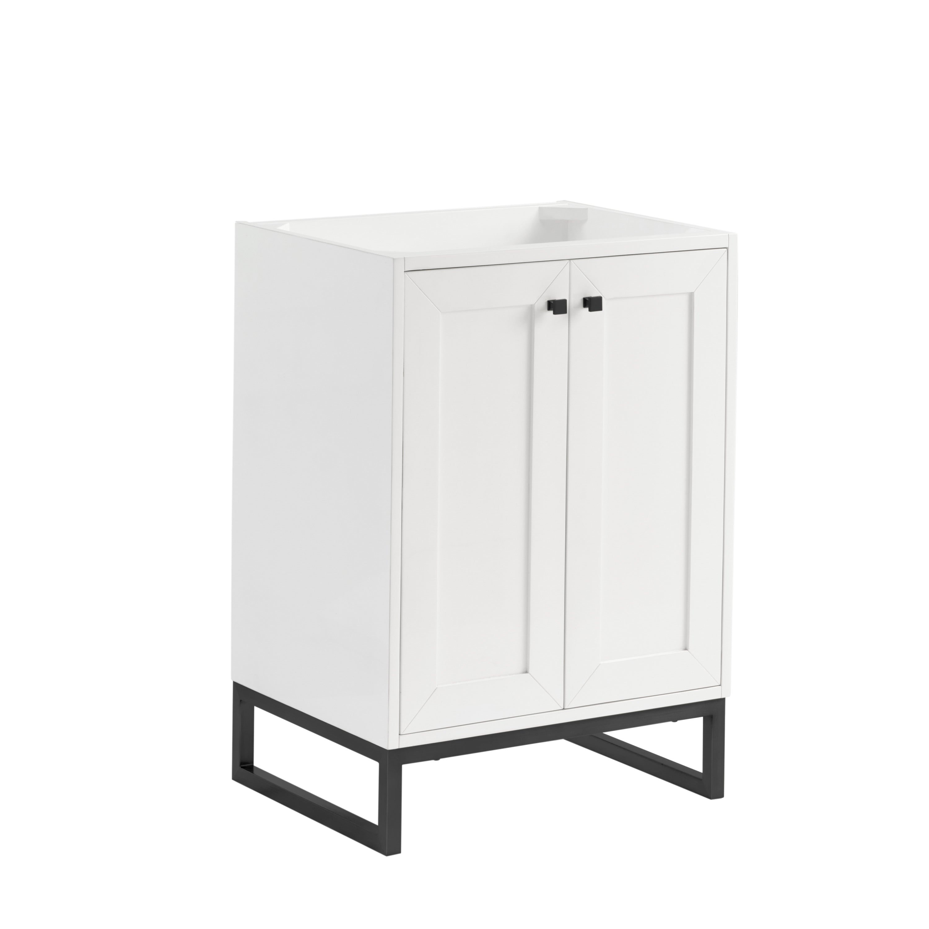 glossy white vanity