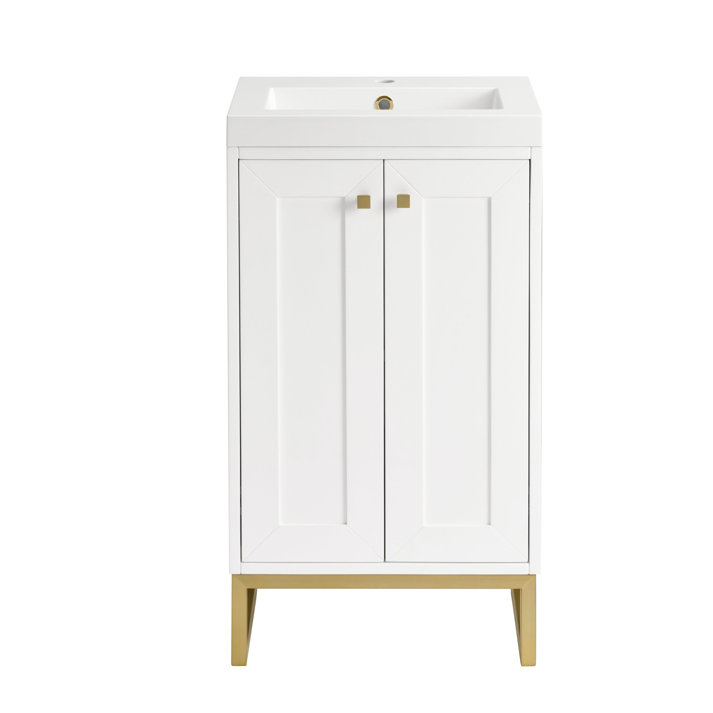 glossy white vanity