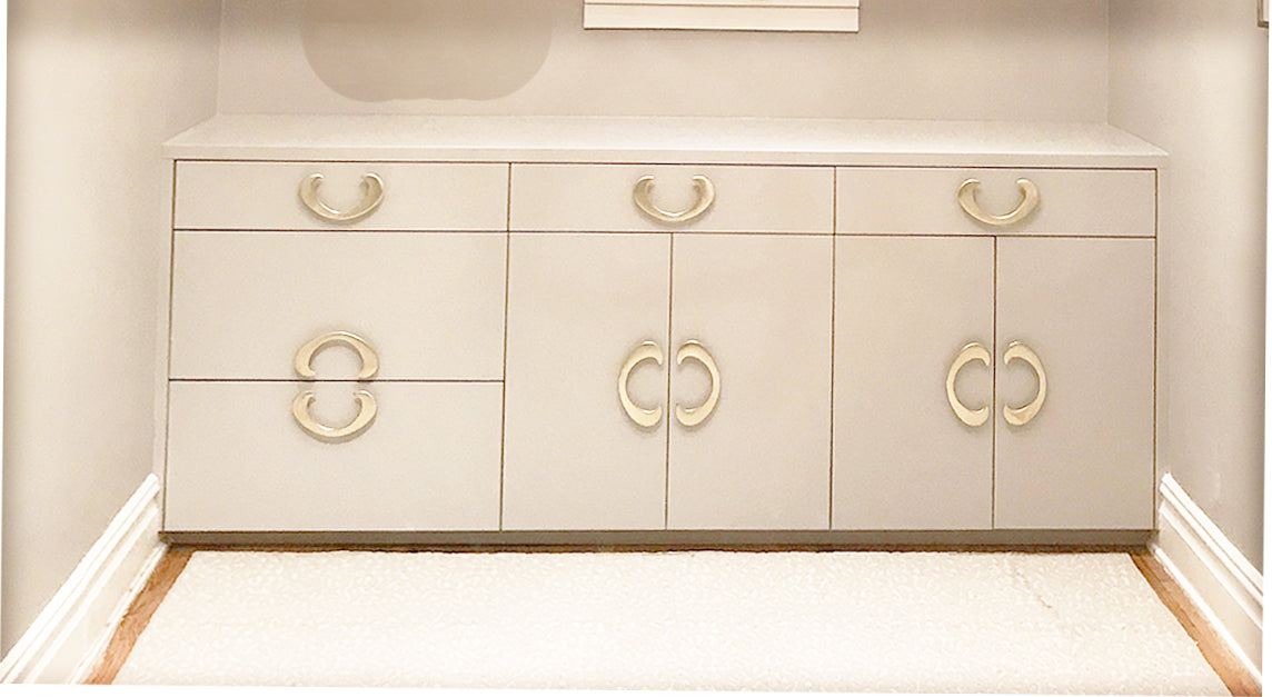 satin brass pull