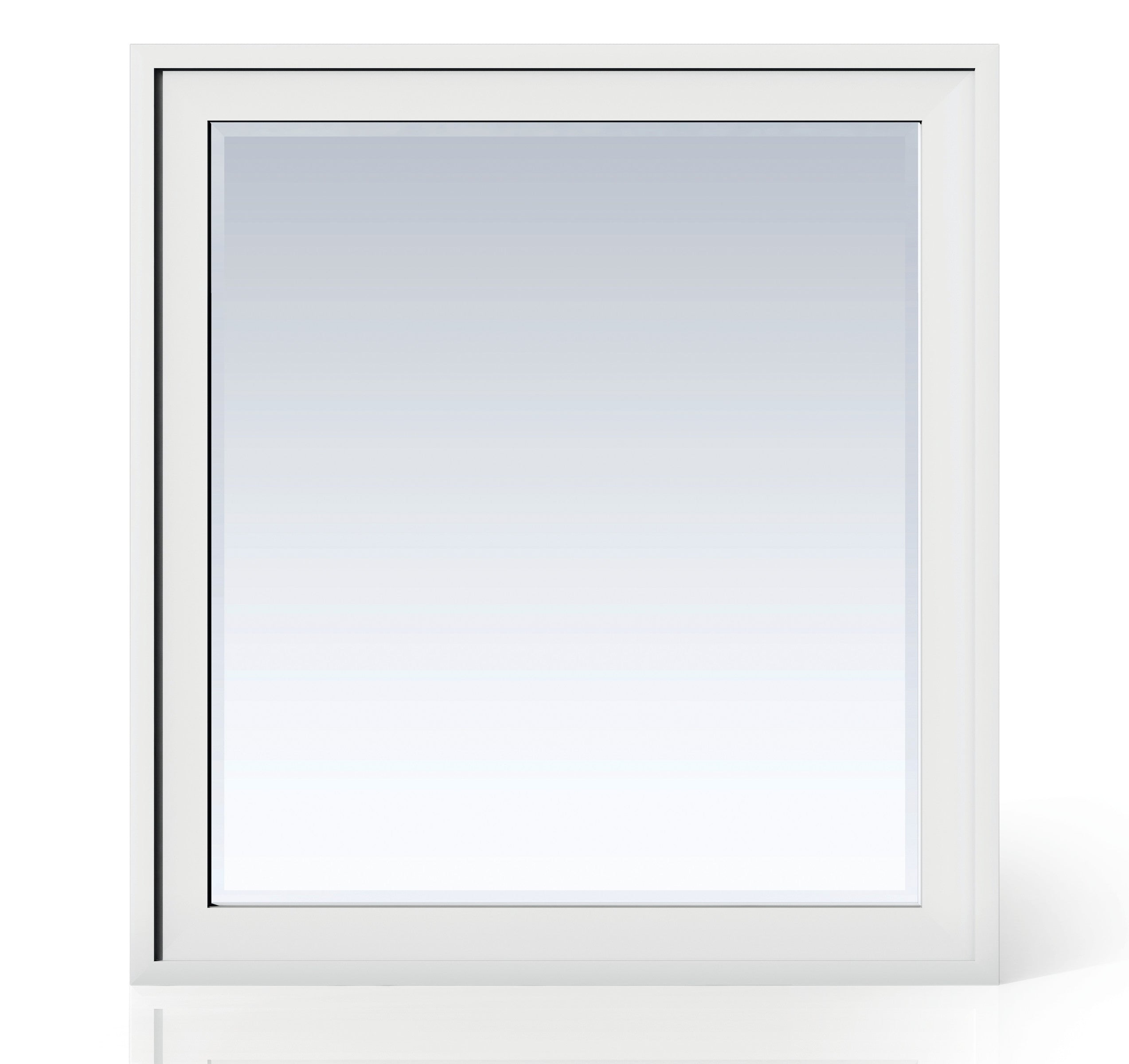 glossy white mirror